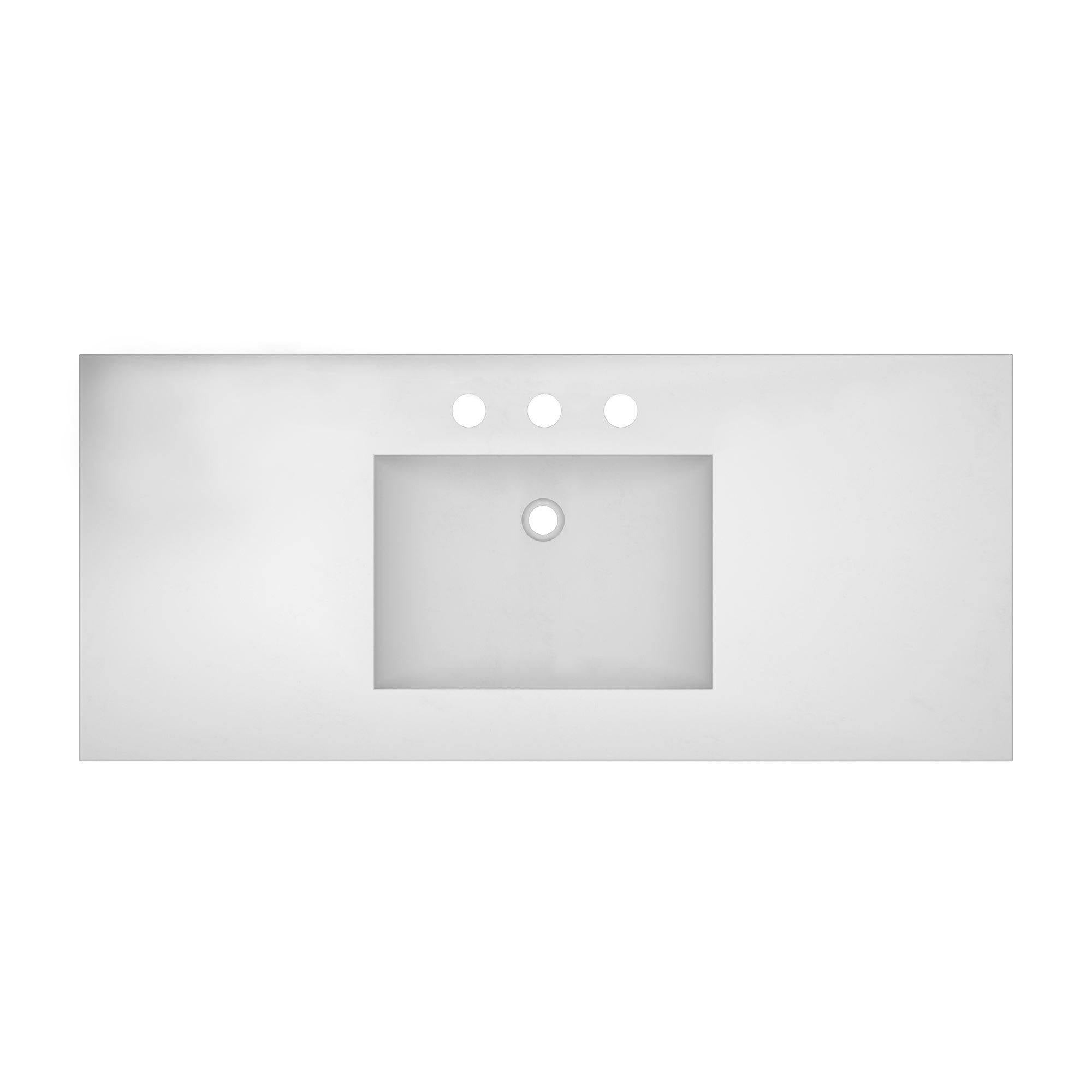 Native Trails 48" NativeStone Palomar Vanity Top with Integral Sink in Pearl - 8" Widespread Cutout, NSVNT48-P