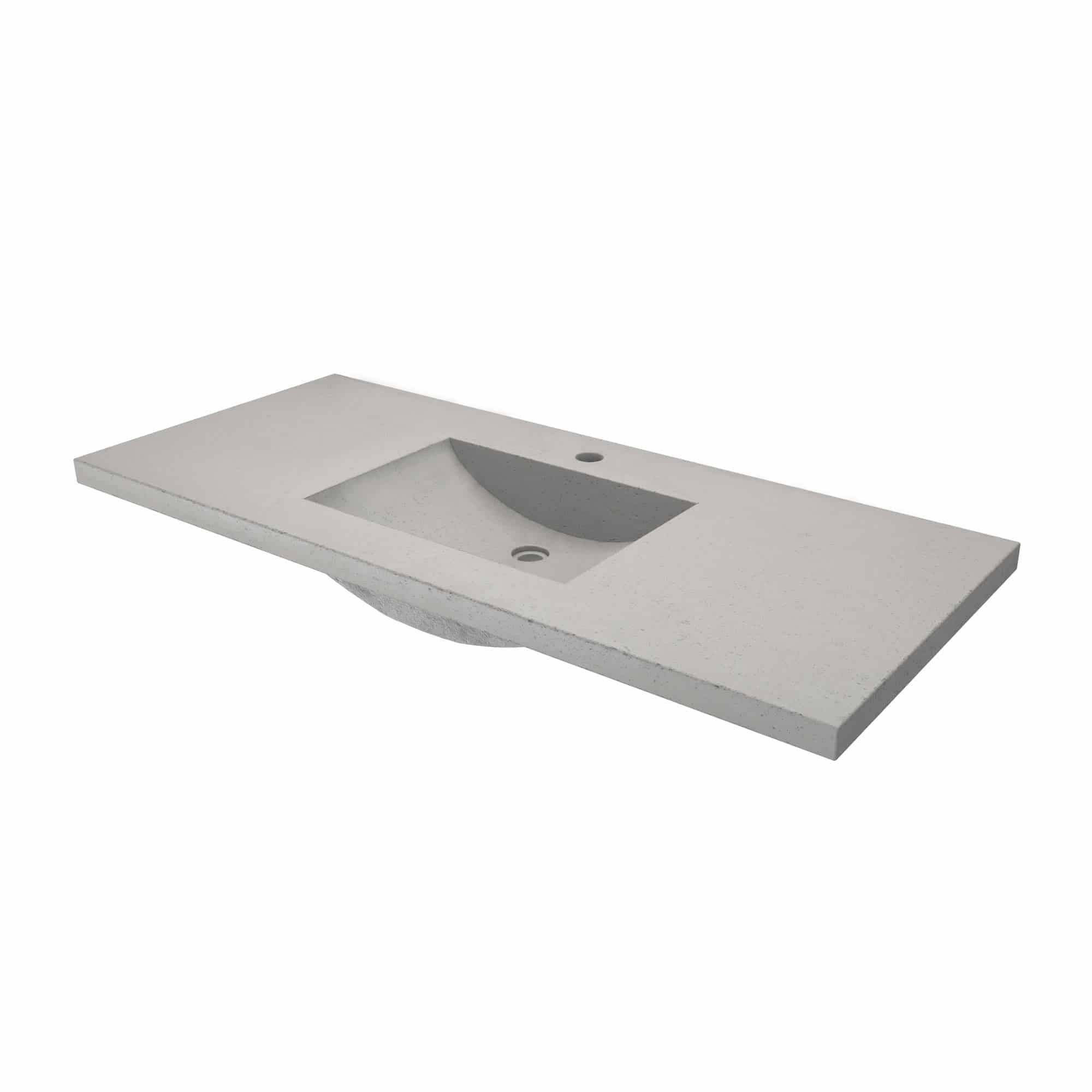Native Trails 48" NativeStone Palomar Vanity Top with Integral Sink in Ash - Single Faucet Cutout, NSVNT48-A1