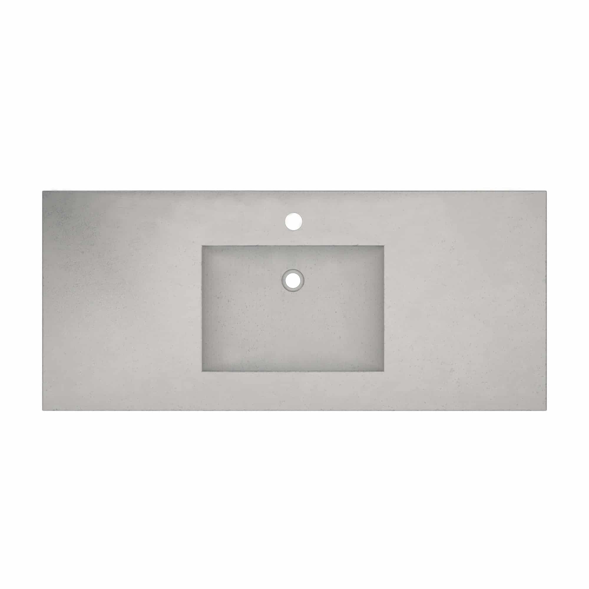 Native Trails 48" NativeStone Palomar Vanity Top with Integral Sink in Ash - Single Faucet Cutout, NSVNT48-A1