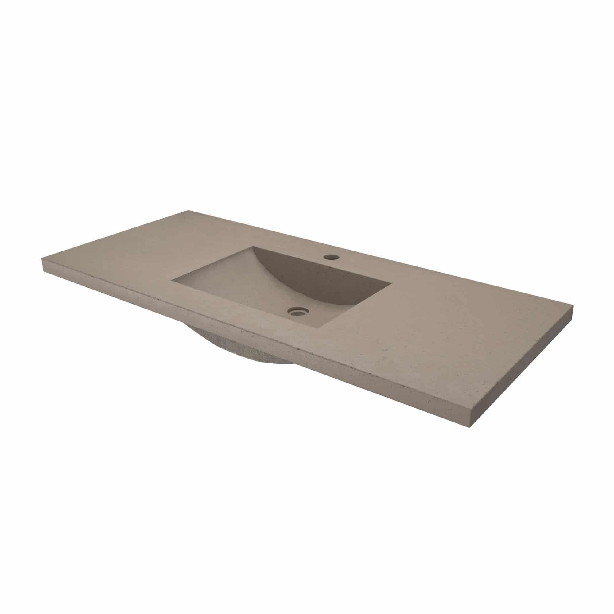 Native Trails 48" NativeStone Palomar Vanity Top with Integral Sink in Earth - Single Faucet Cutout, NSVNT48-E1