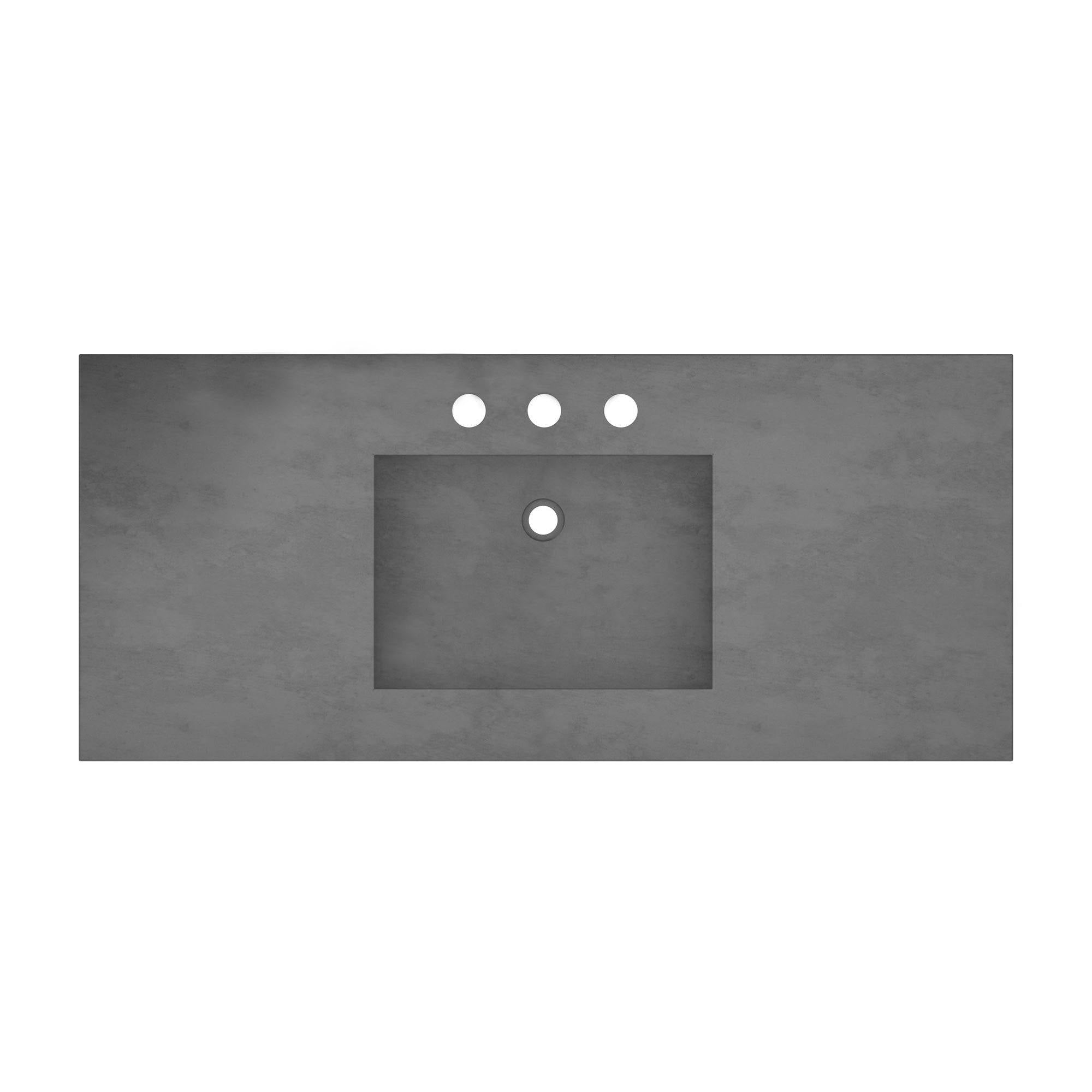 Native Trails 48" NativeStone Palomar Vanity Top with Integral Sink in Slate - 8" Widespread Cutout, NSVNT48-S