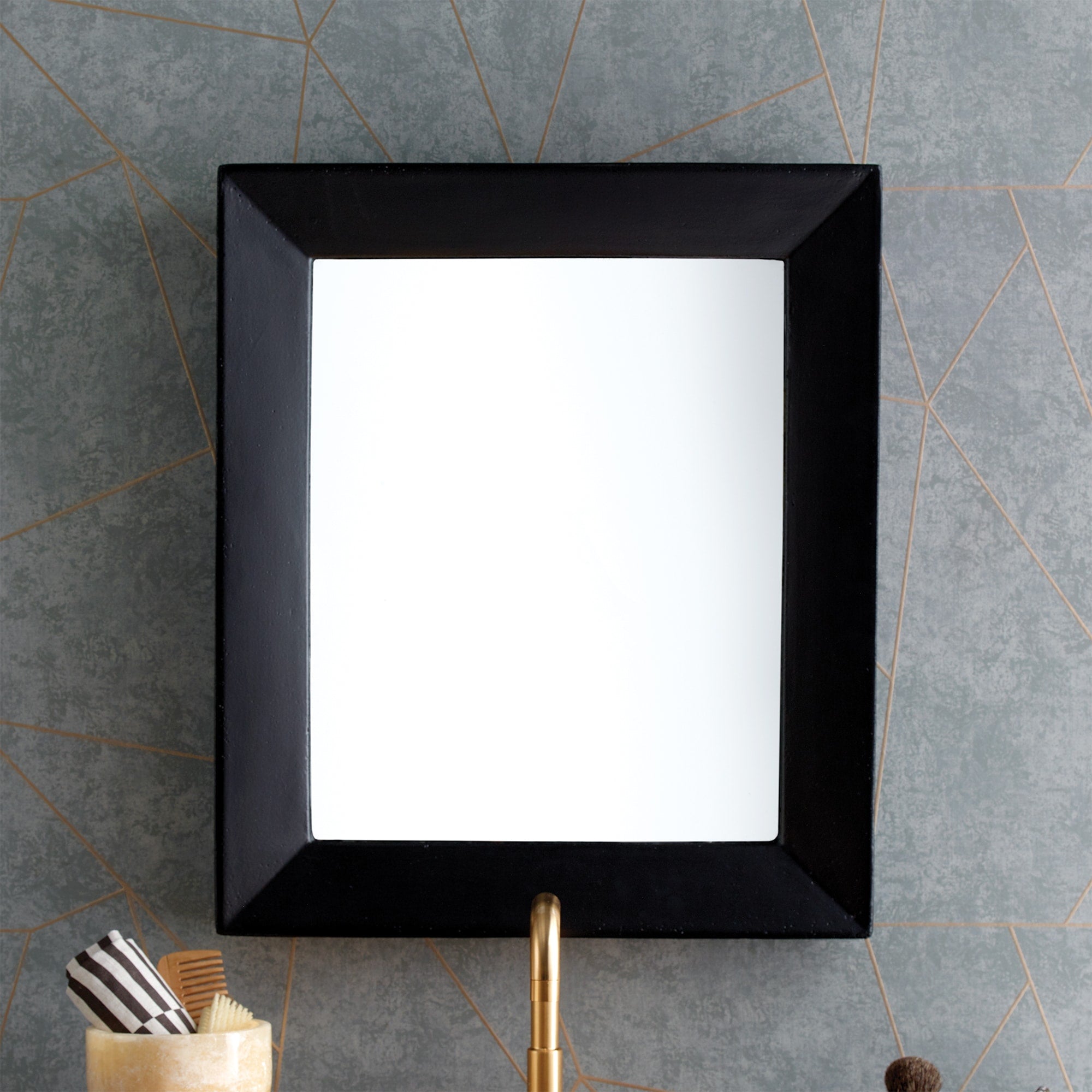Native Trails Portola Small 22" x 26" Mirror in Charcoal, NativeStone Concrete, NSMR2622-C