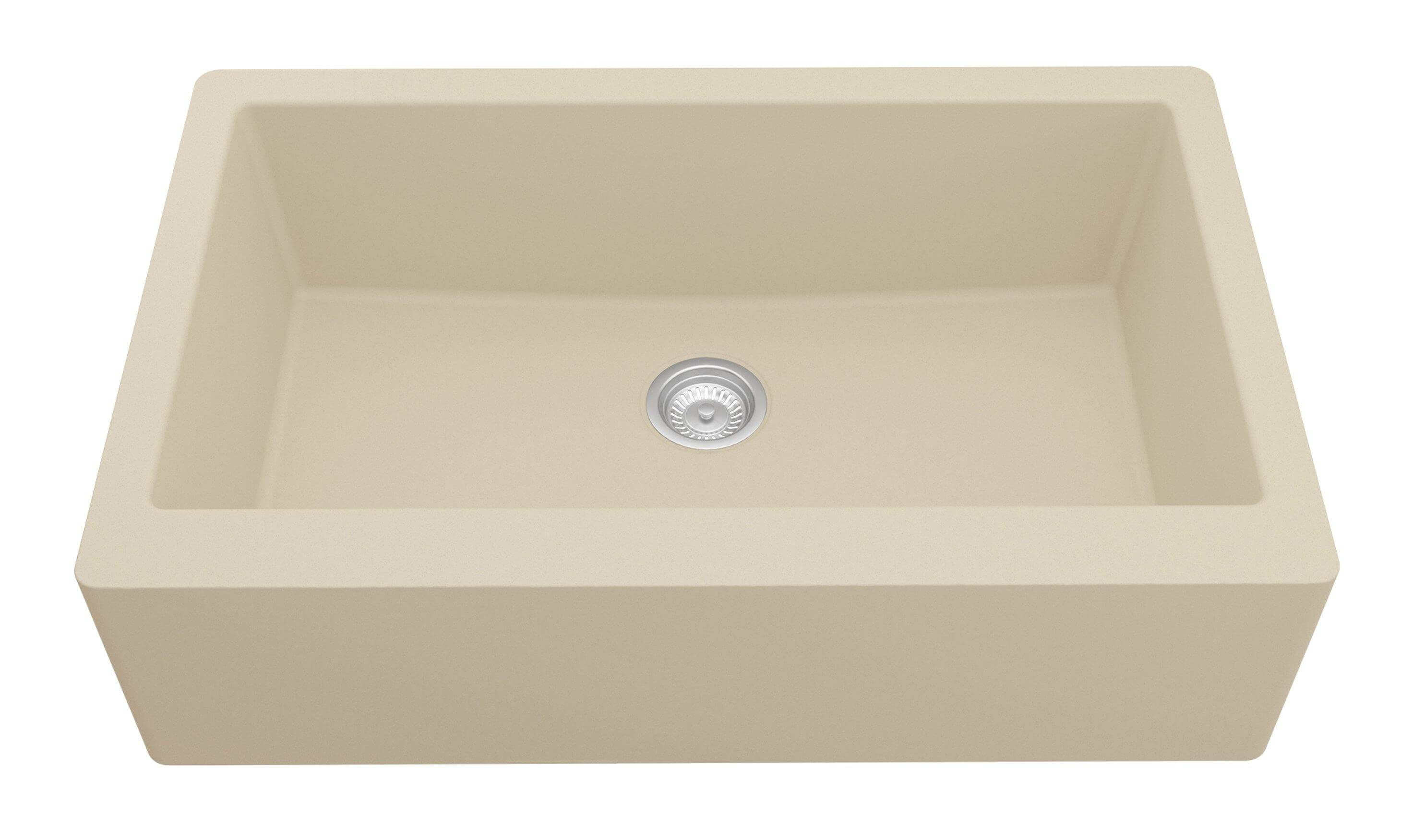 Alternate Image for Karran 34" Quartz Composite Farmhouse Sink, Bisque, QA-740-BI