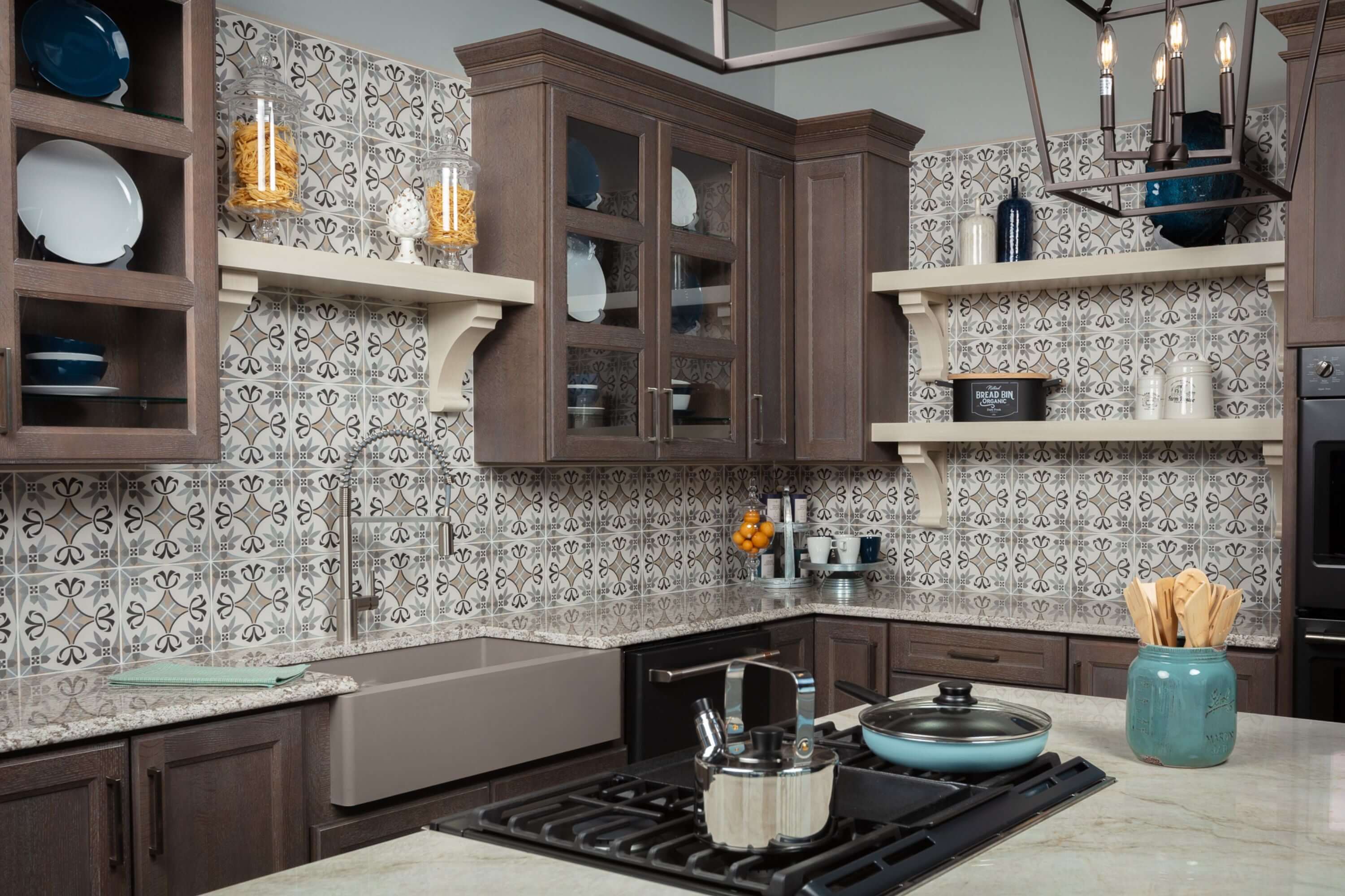 Alternate Image for Karran 34" Quartz Composite Farmhouse Sink, 50/50 Double Bowl, Concrete, QA-750-CN-PK1