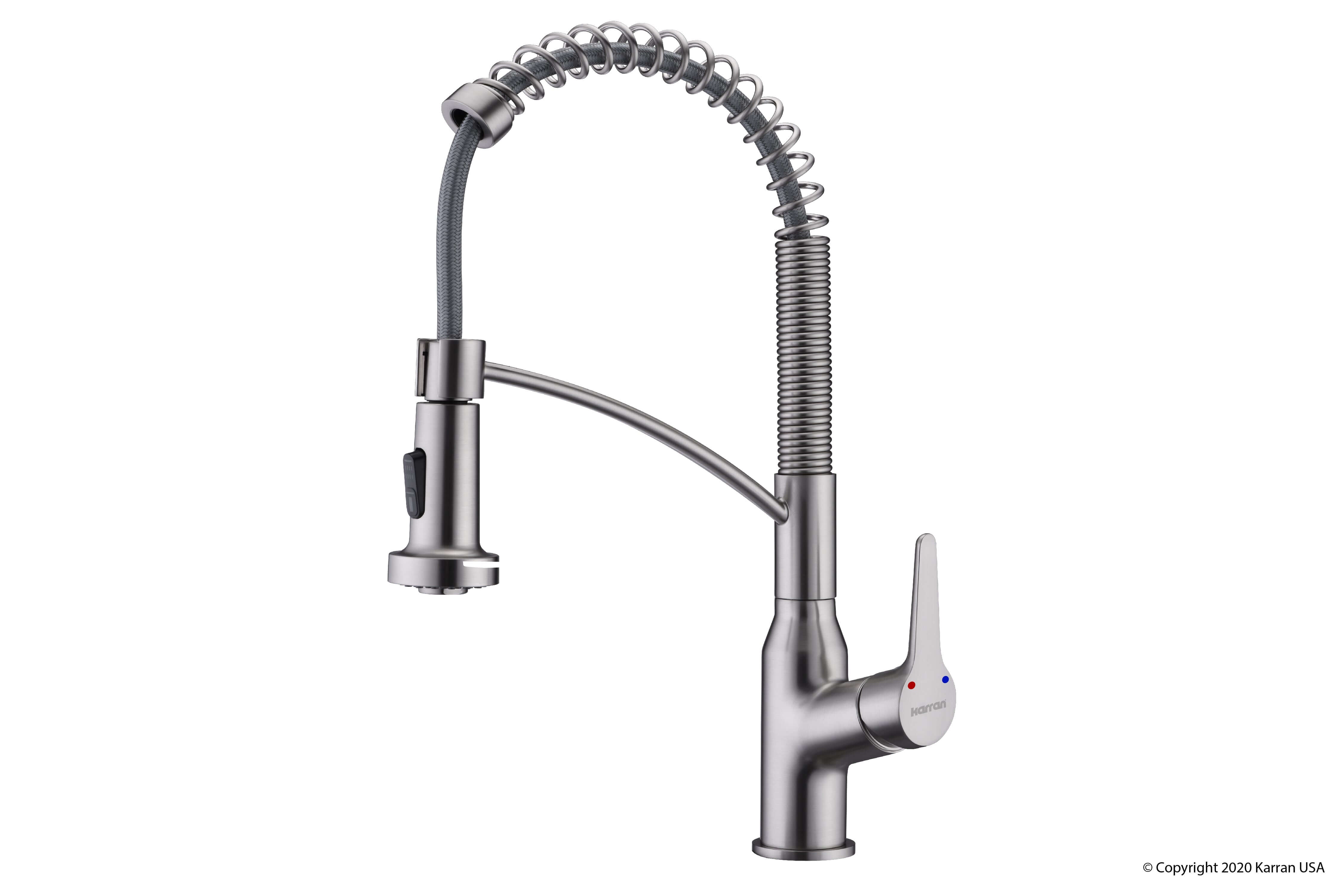 Alternate Image for Karran 34" Quartz Composite Farmhouse Sink with Stainless Steel Faucet and Accessories, White, QA740WH210SS