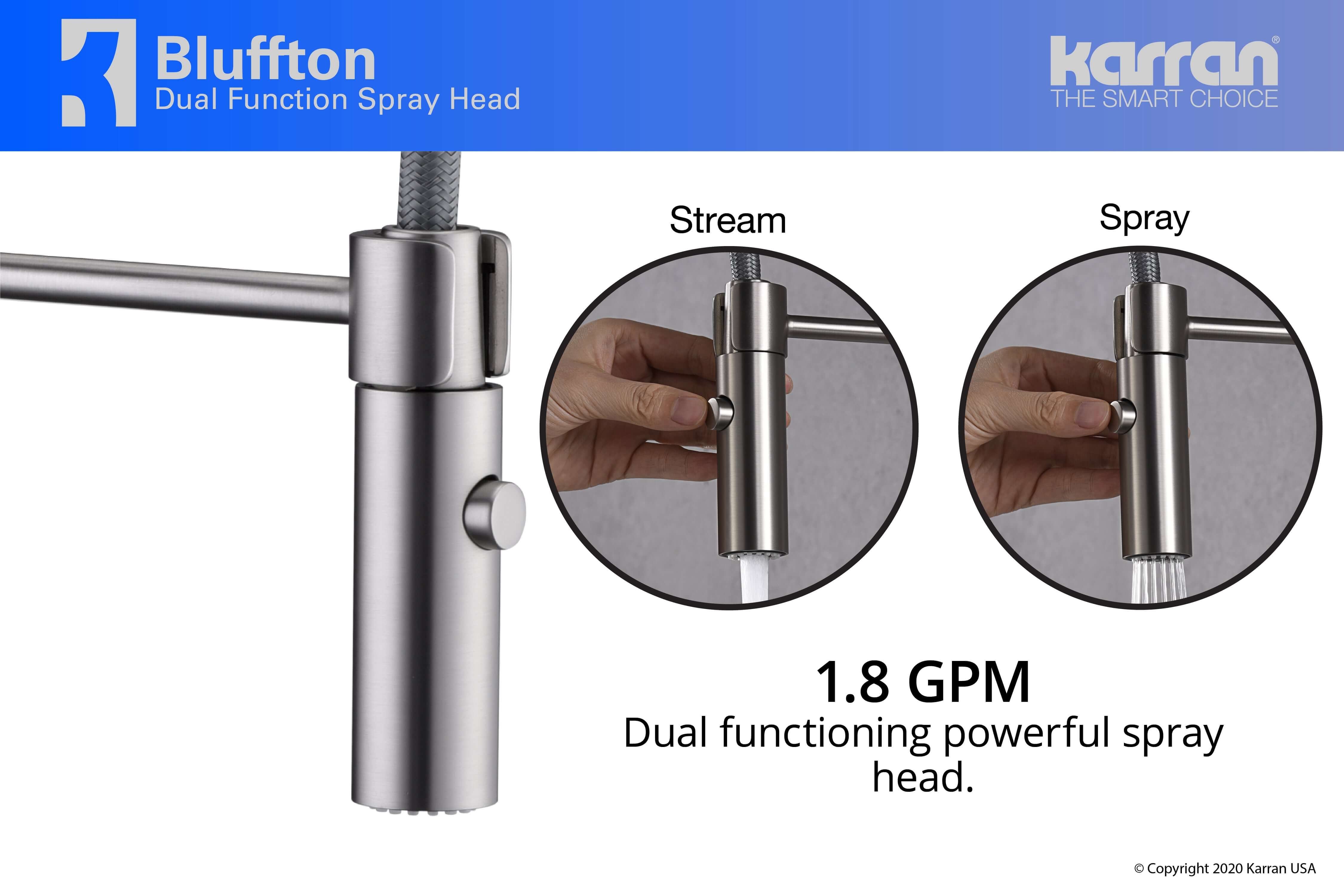 Alternate Image for Karran 34" Quartz Composite Farmhouse Sink with Stainless Steel Faucet and Accessories, 50/50 Double Bowl, Black, QA750BL220SS