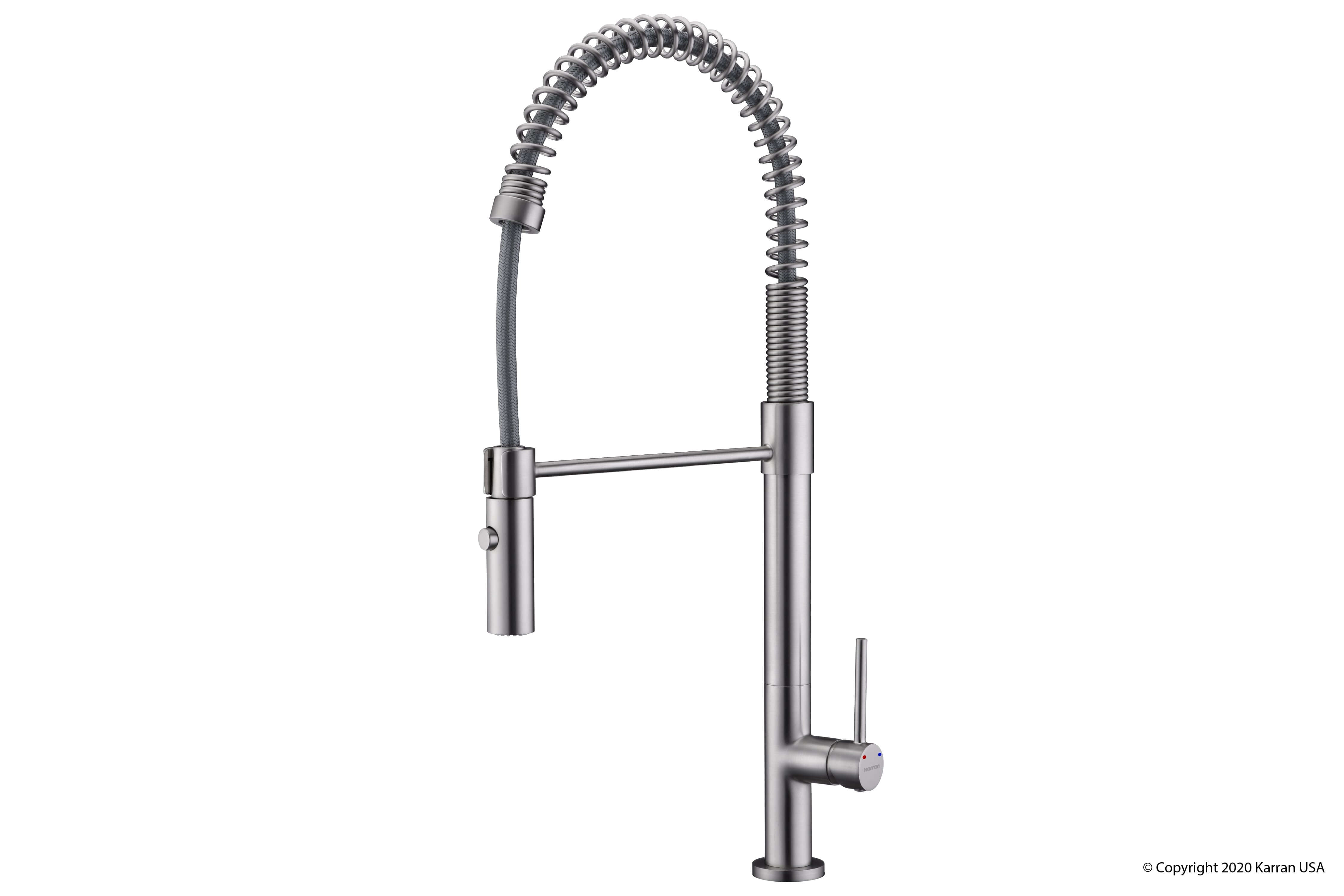 Alternate Image for Karran 34" Quartz Composite Farmhouse Sink with Stainless Steel Faucet and Accessories, 50/50 Double Bowl, Black, QA750BL220SS