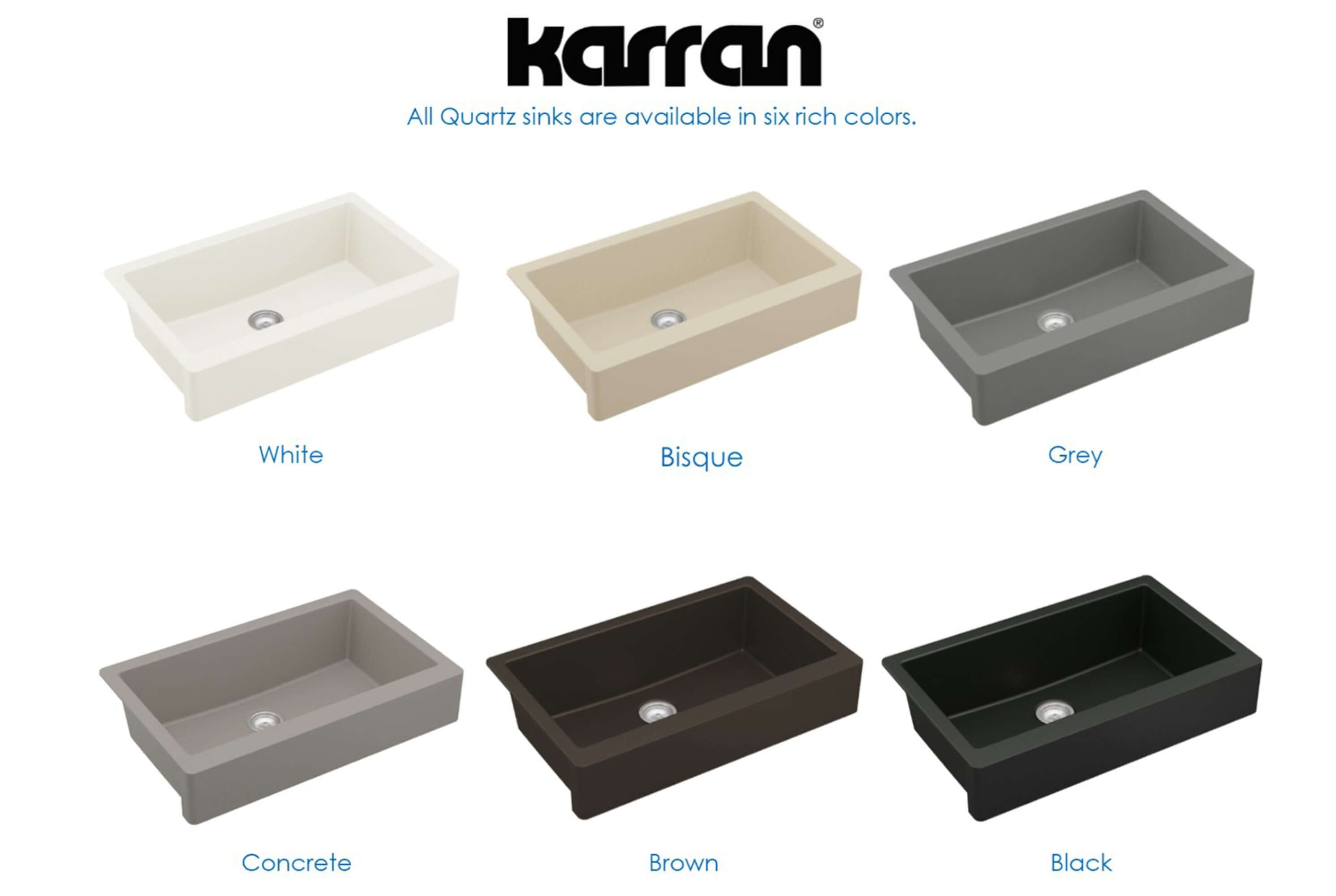 Alternate Image for Karran 34" Quartz Composite Retrofit Farmhouse Sink, Brown, QAR-740-BR-PK1