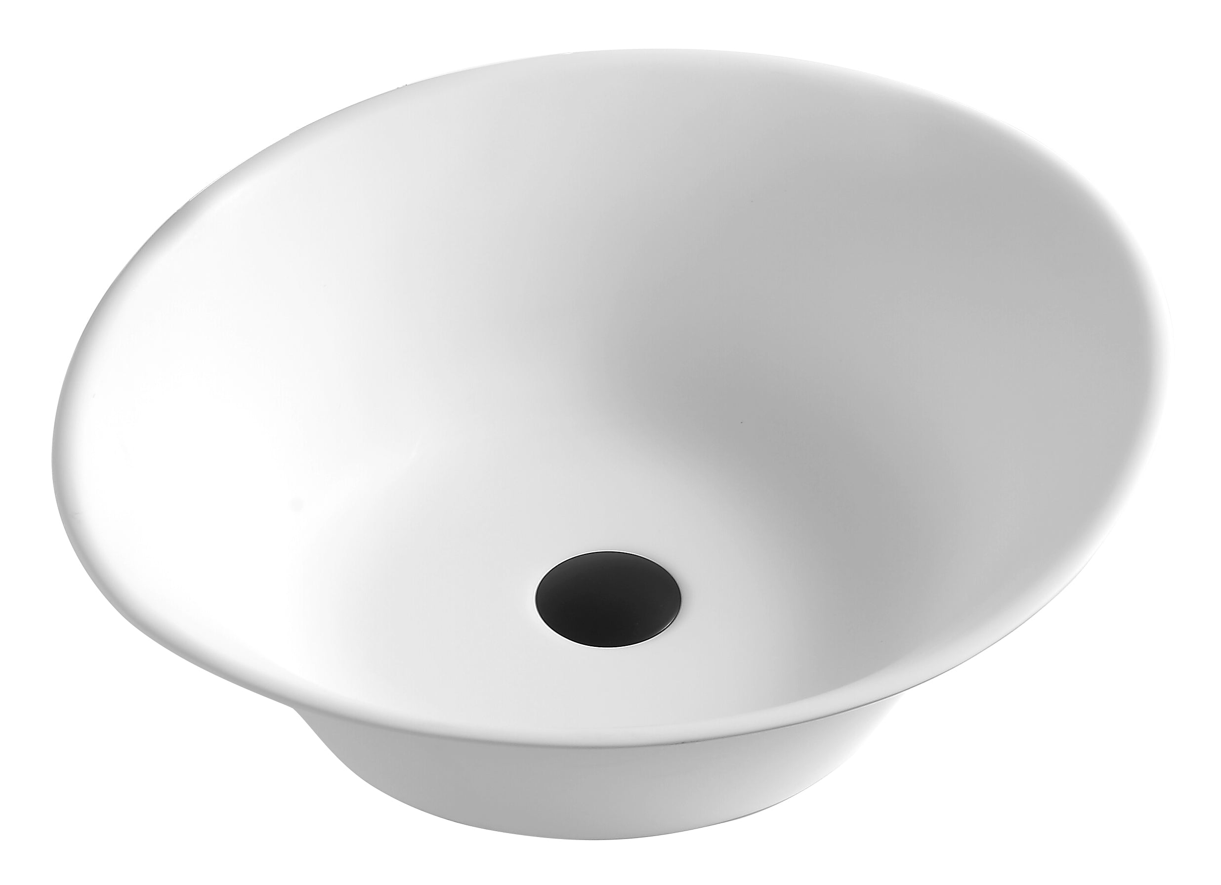 Alternate Image for Karran Quattro 20.625" x 17" Oval Vessel Acrylic Solid Surface ADA Bathroom Sink with Matte Black Faucet and Accessories, White, QM164WH412MB