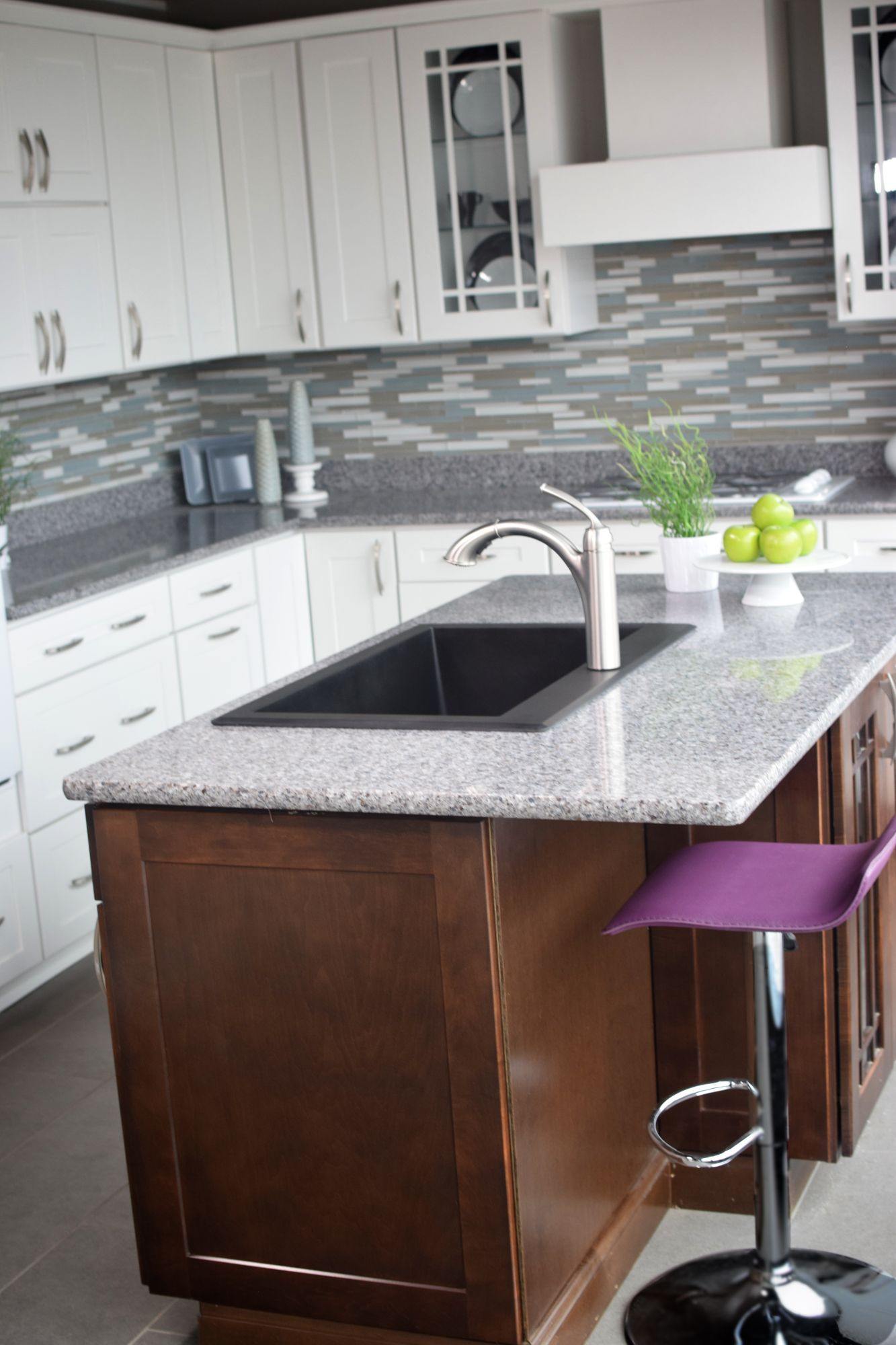 Alternate Image for Karran 33" Drop In/Topmount Quartz Composite Kitchen Sink, Black, QT-670-BL-PK1