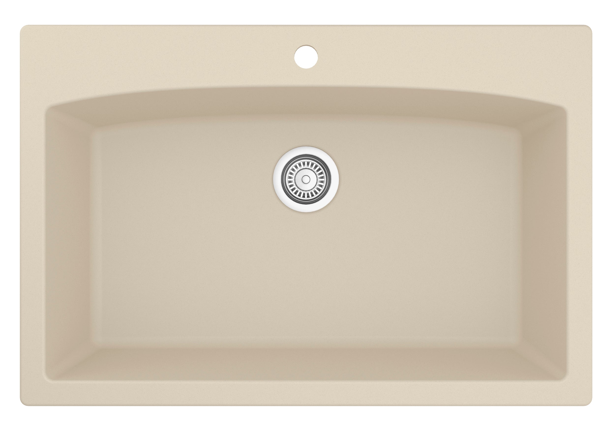 Alternate Image for Karran 33" Drop In/Topmount Quartz Composite Kitchen Sink, Bisque, QT-712-BI