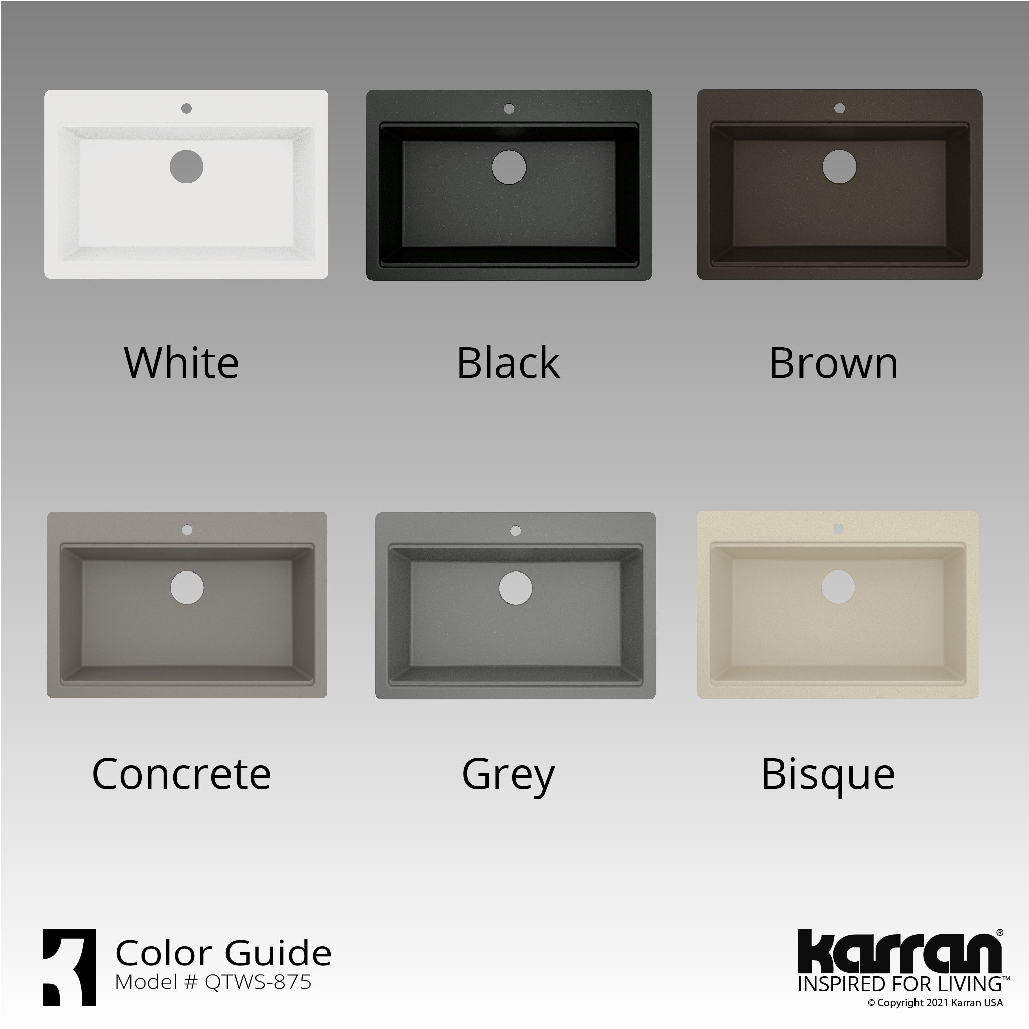 Alternate Image for Karran 33" Drop In/Topmount Quartz Composite Workstation Kitchen Sink with Accessories, Bisque, QTWS-875-BI