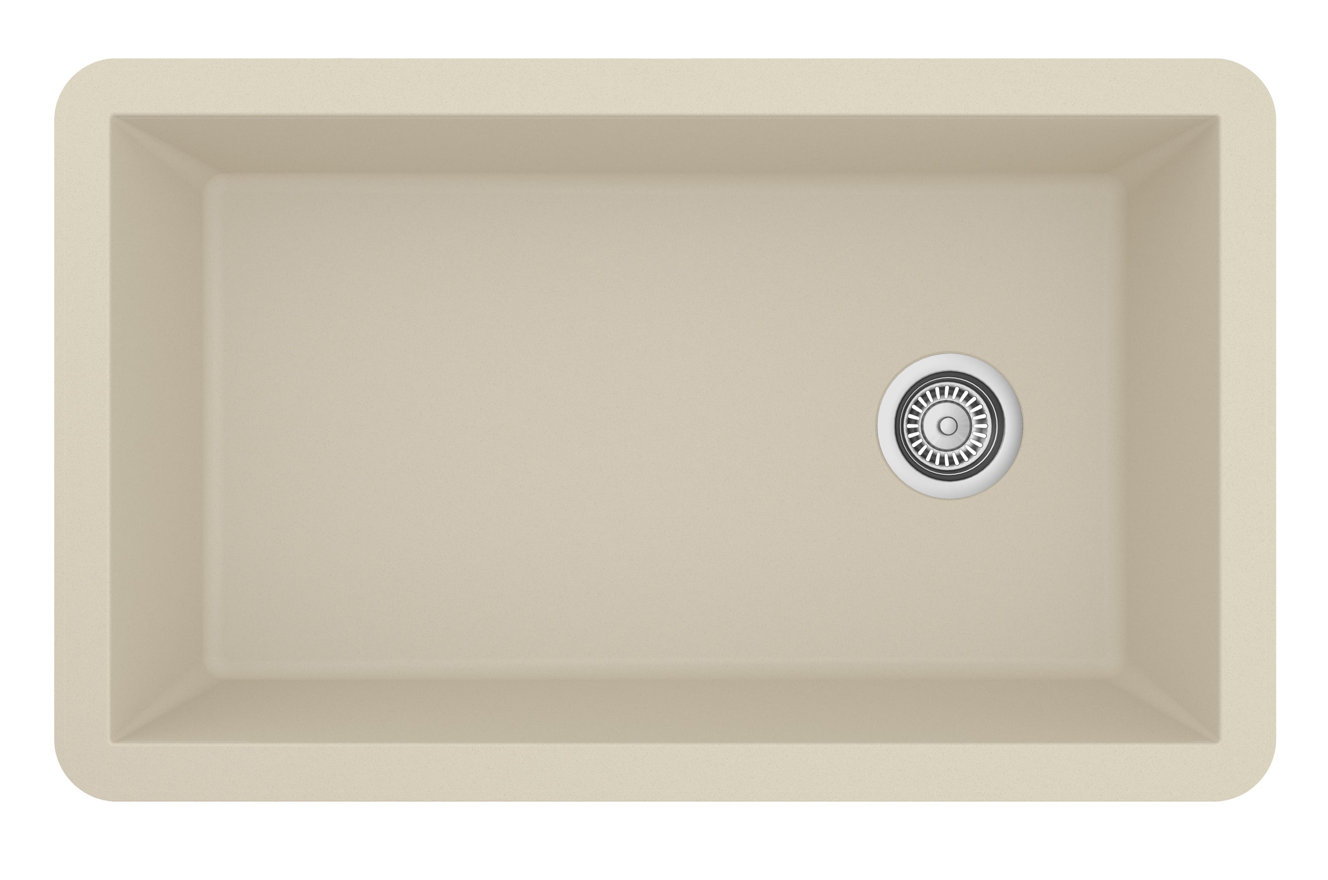 Alternate Image for Karran 32" Undermount Quartz Composite Kitchen Sink, Bisque, QU-670-BI