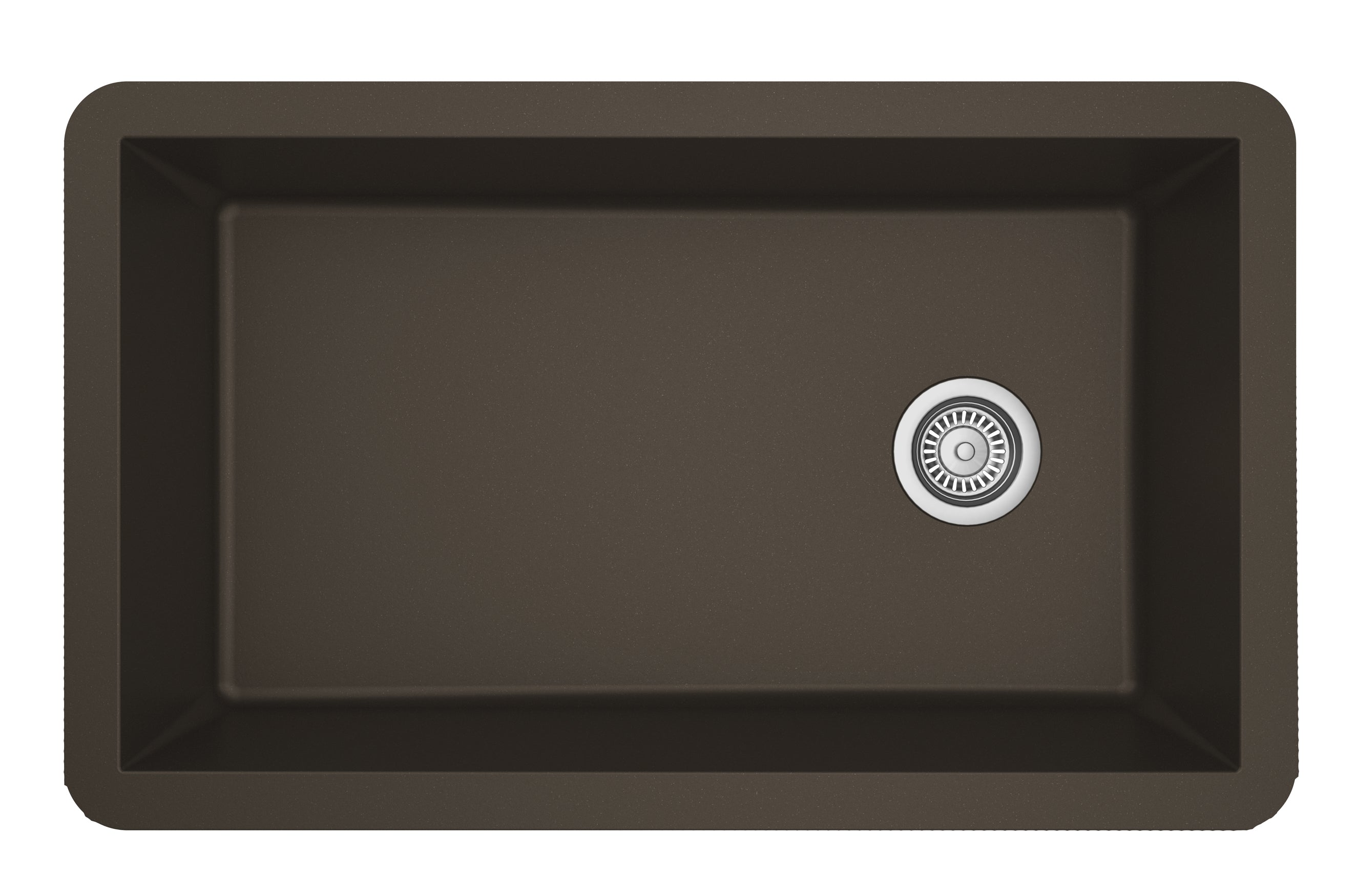 Karran 32" Undermount Quartz Composite Kitchen Sink, Brown, QU-670-BR
