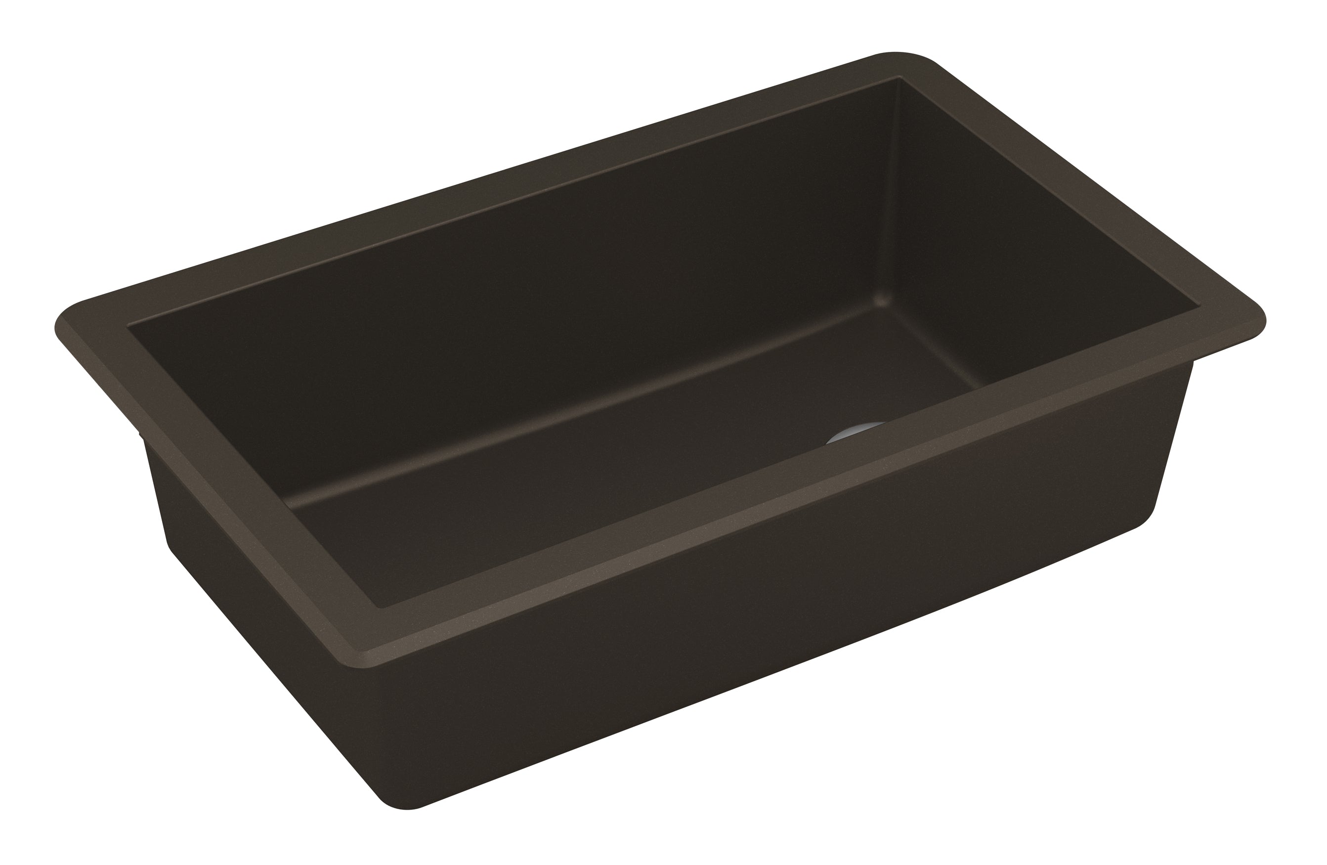 Karran 32" Undermount Quartz Composite Kitchen Sink, Brown, QU-670-BR