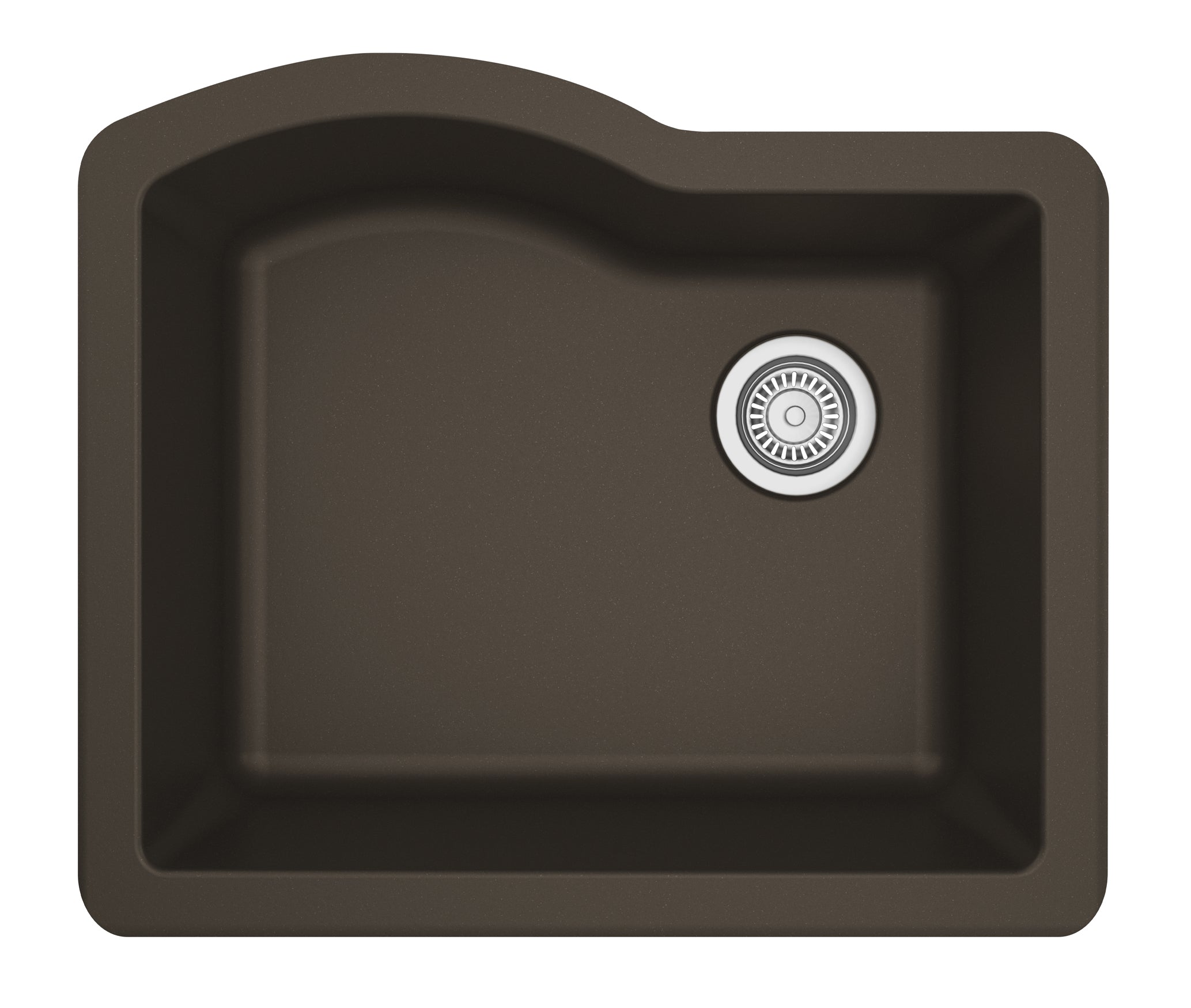Karran 24" Undermount Quartz Composite Kitchen Sink, Brown, QU-671-BR