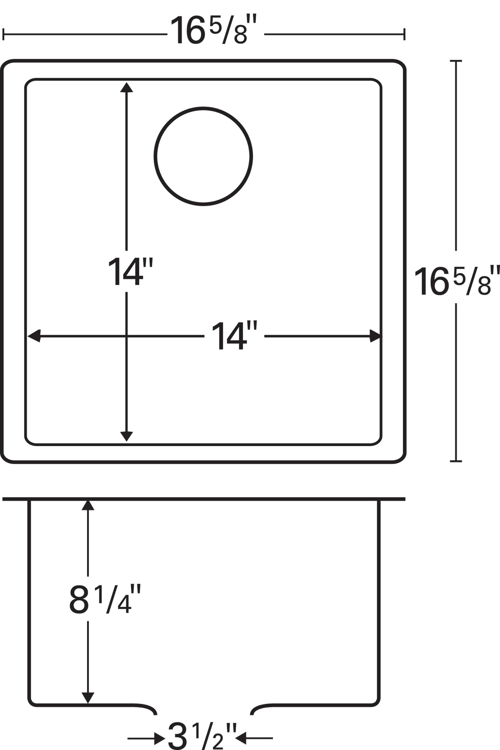 Alternate Image for Karran 17" Undermount Quartz Composite Kitchen Sink, Bisque, QU-690-BI