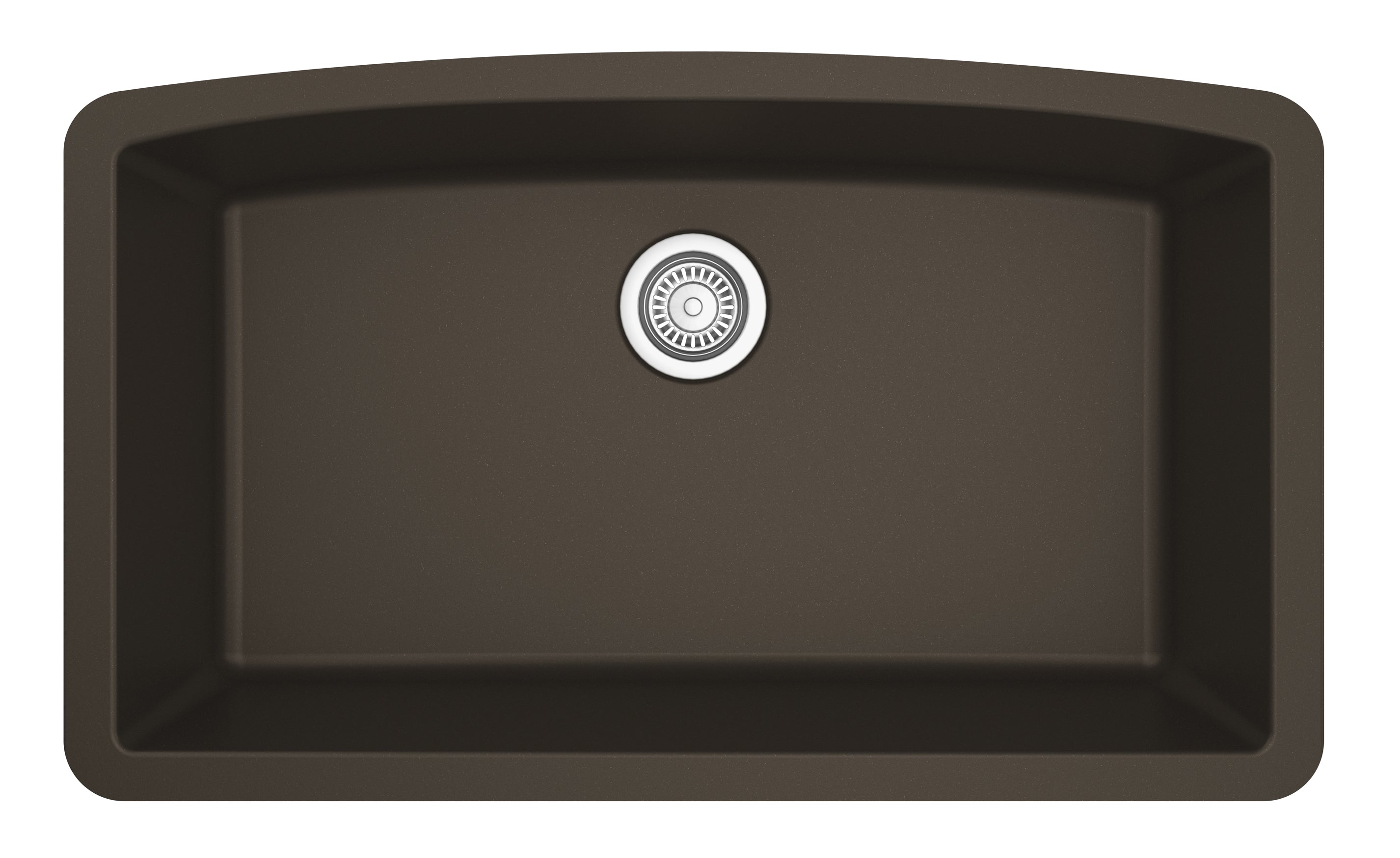 Karran 33" Undermount Quartz Composite Kitchen Sink, Brown, QU-712-BR