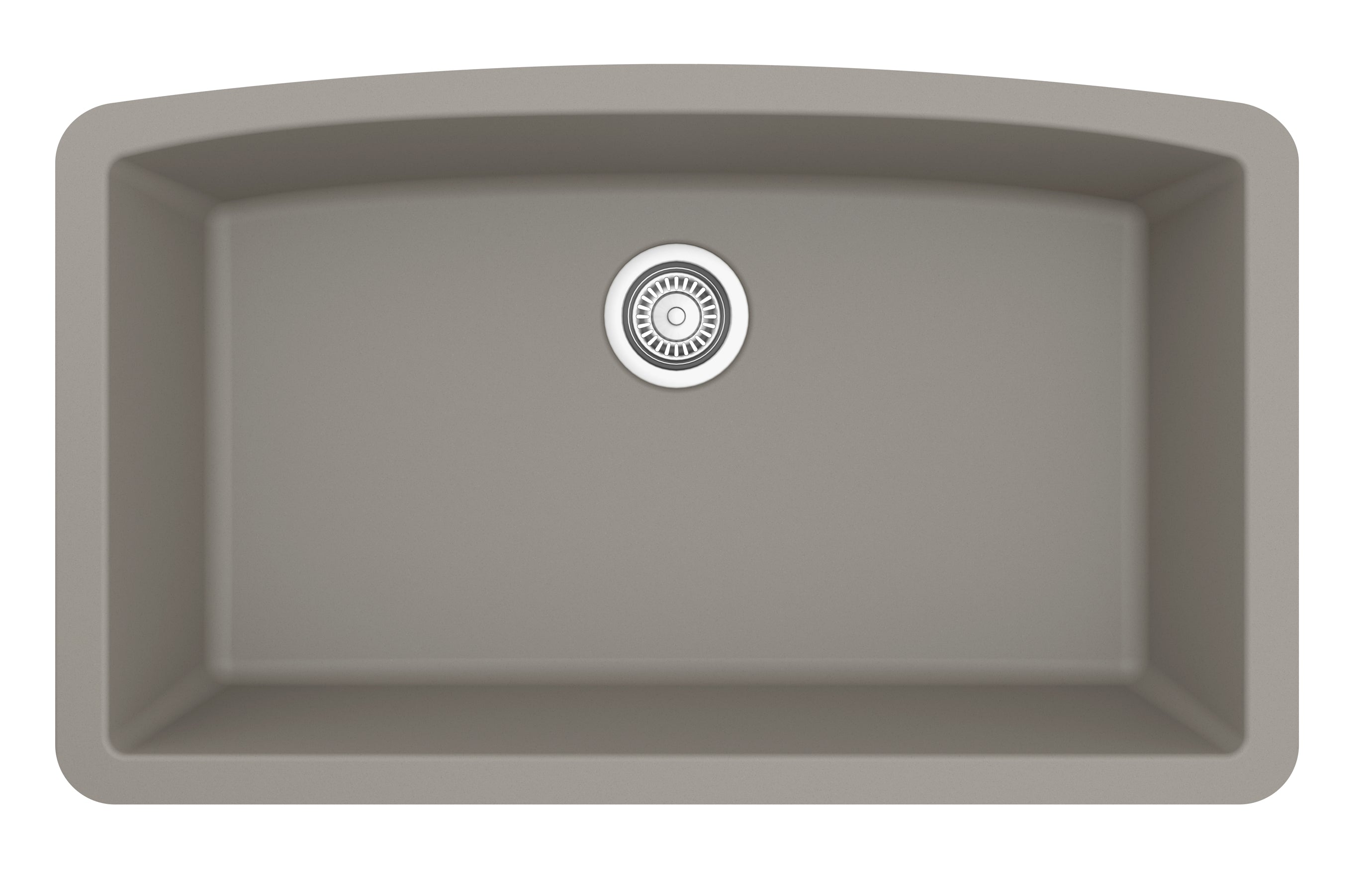 Karran 33" Undermount Quartz Composite Kitchen Sink, Concrete, QU-712-CN