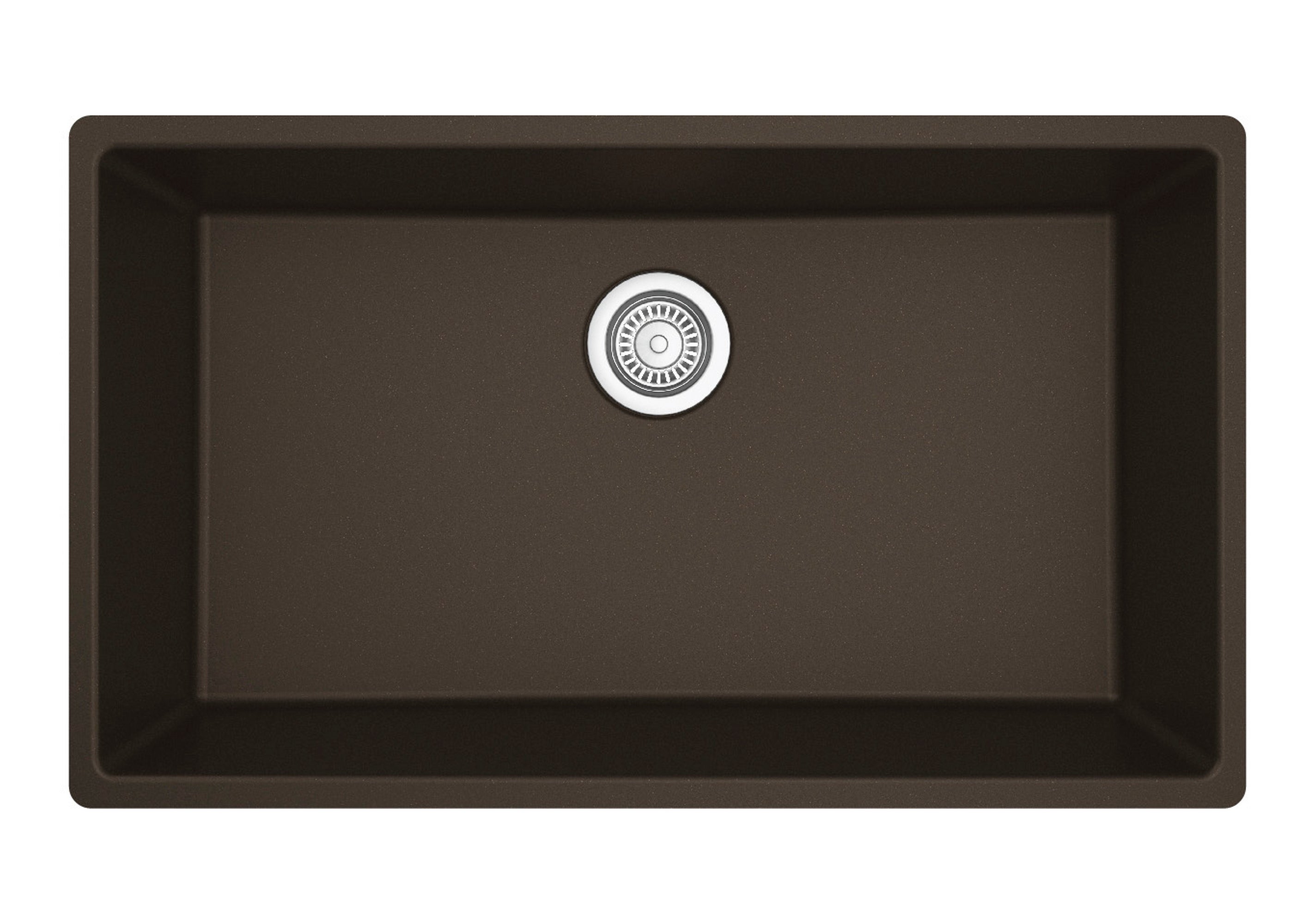 Karran 32" Undermount Quartz Composite Kitchen Sink, Brown, QU-812-BR
