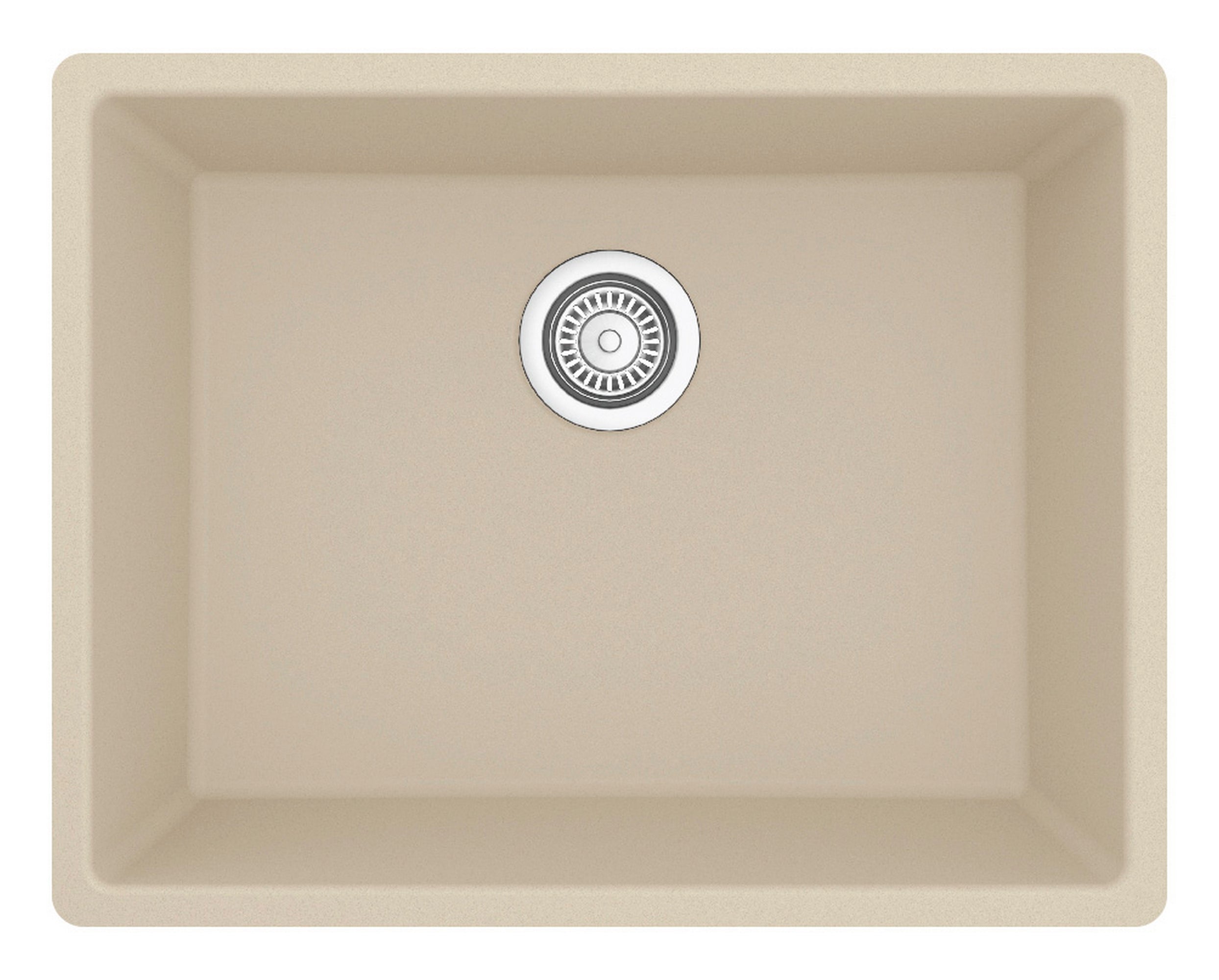 Alternate Image for Karran 24" Undermount Quartz Composite Kitchen Sink with Accessories, Bisque, QU-820-BI-PK1