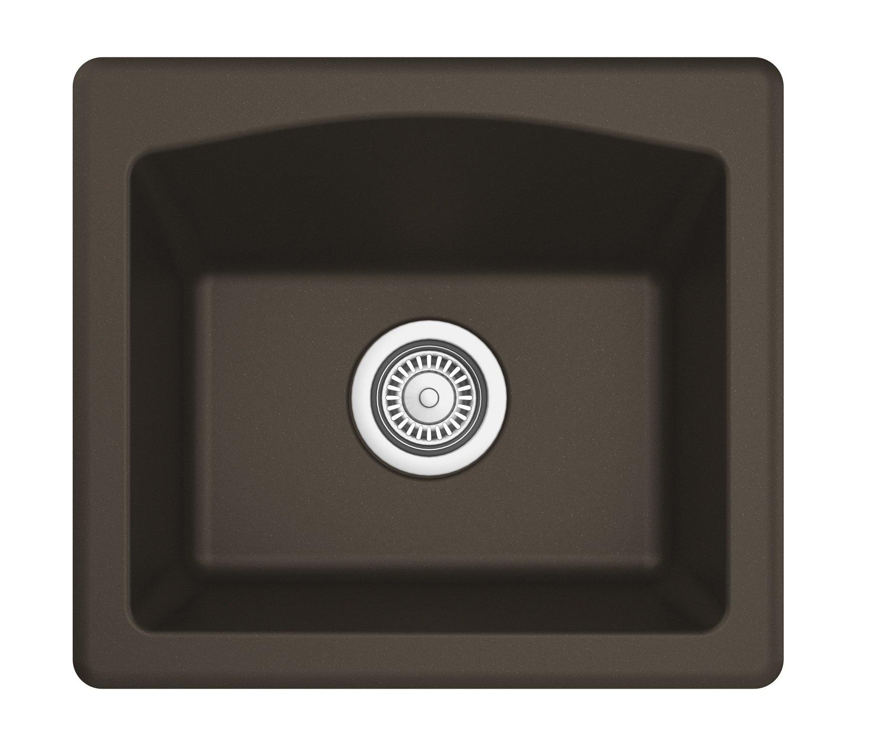 Karran 18" Quartz Bar/Prep Sink, Brown, QX-680-BR