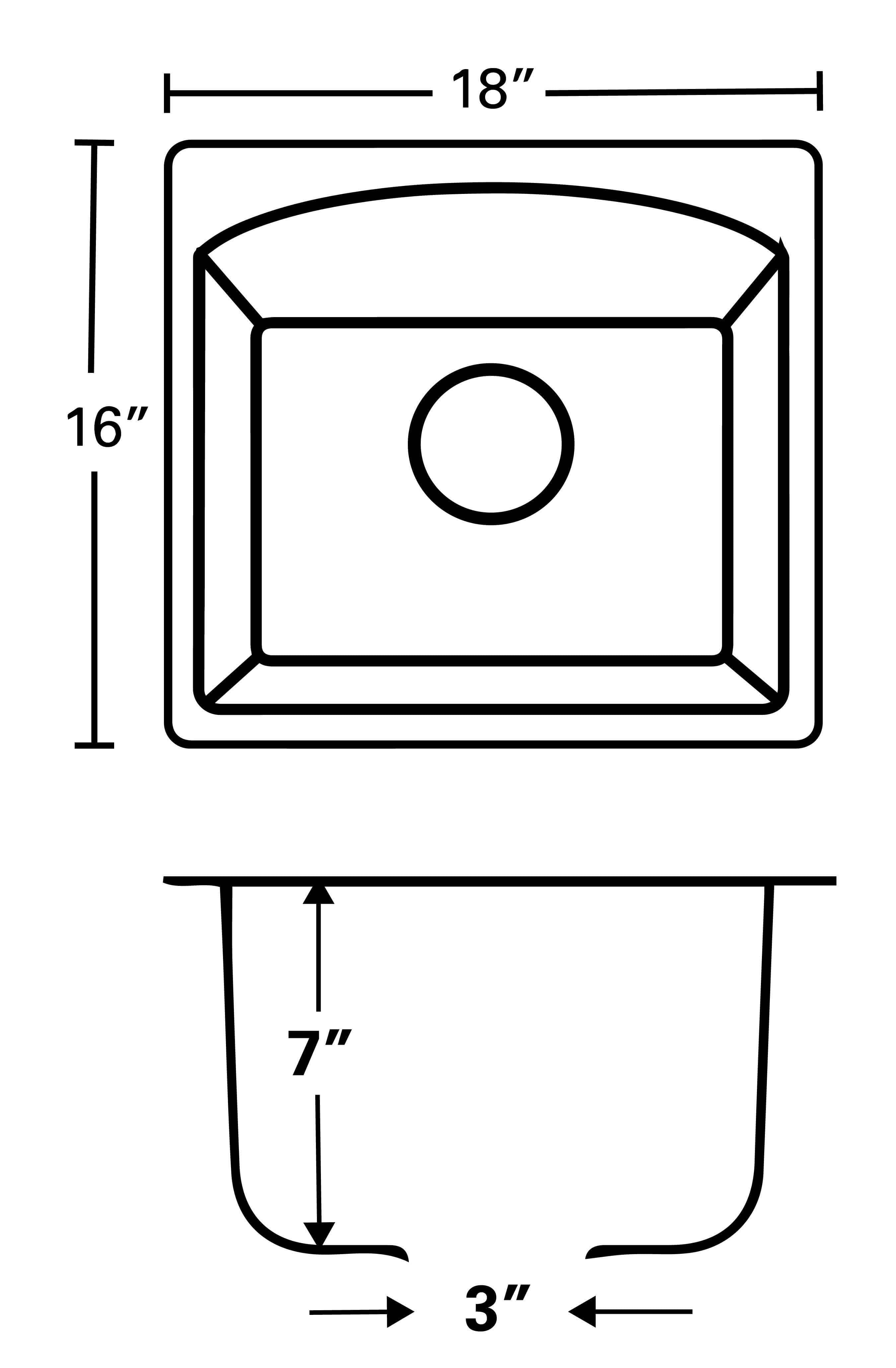 Alternate Image for Karran 18" Quartz Bar/Prep Sink, Grey, QX-680-GR