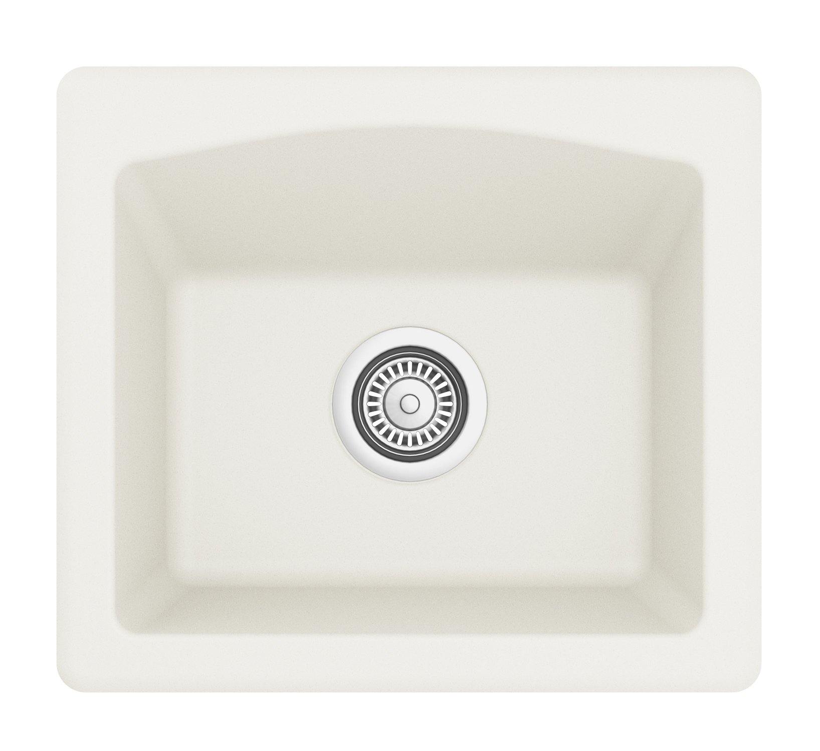 Alternate Image for Karran 18" Quartz Bar/Prep Sink, White, QX-680-WH