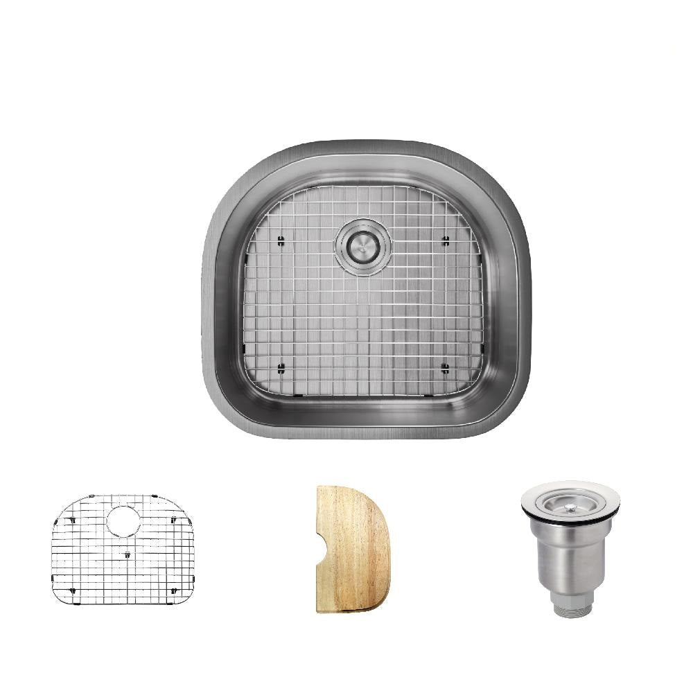 Rene 24" Stainless Steel Kitchen Sink, 18 Gauge, R1-1020-18 - The Sink Boutique