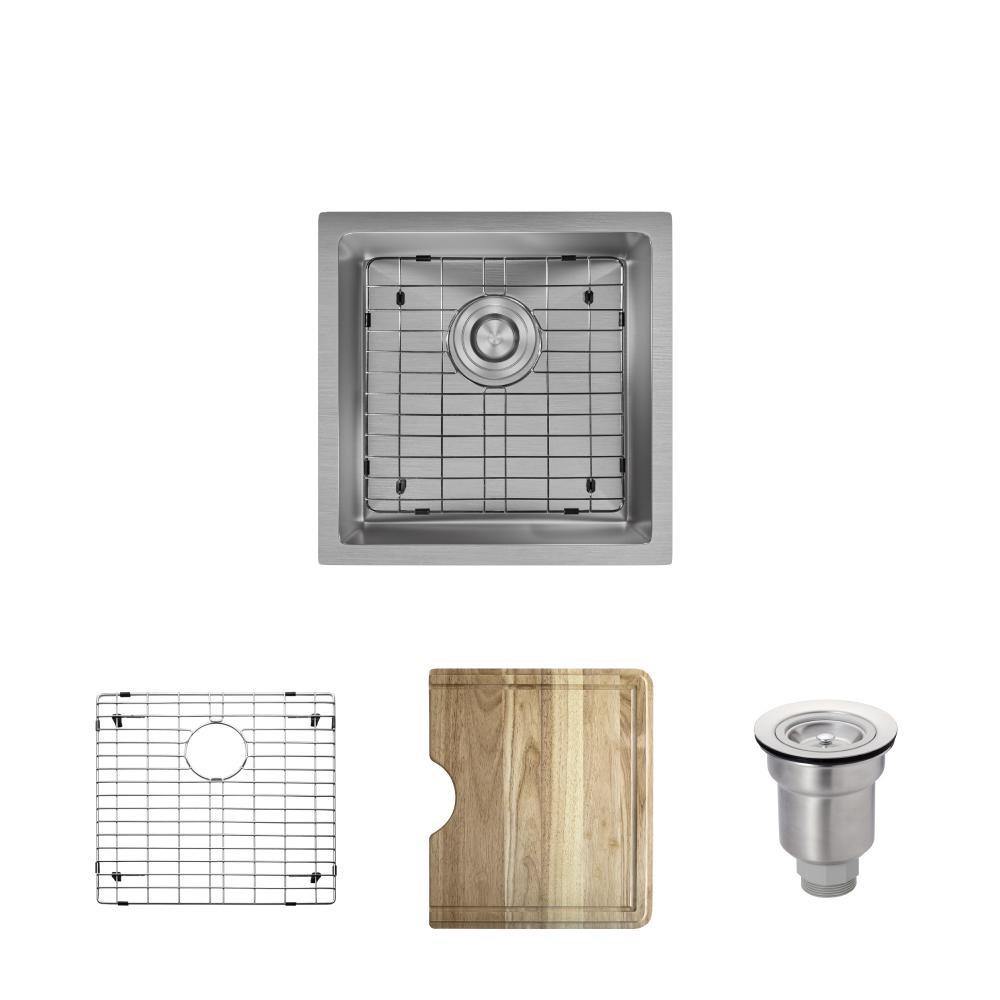Alternate Image for Rene 17" Stainless Steel Kitchen Sink, 18 Gauge, R1-1038-18