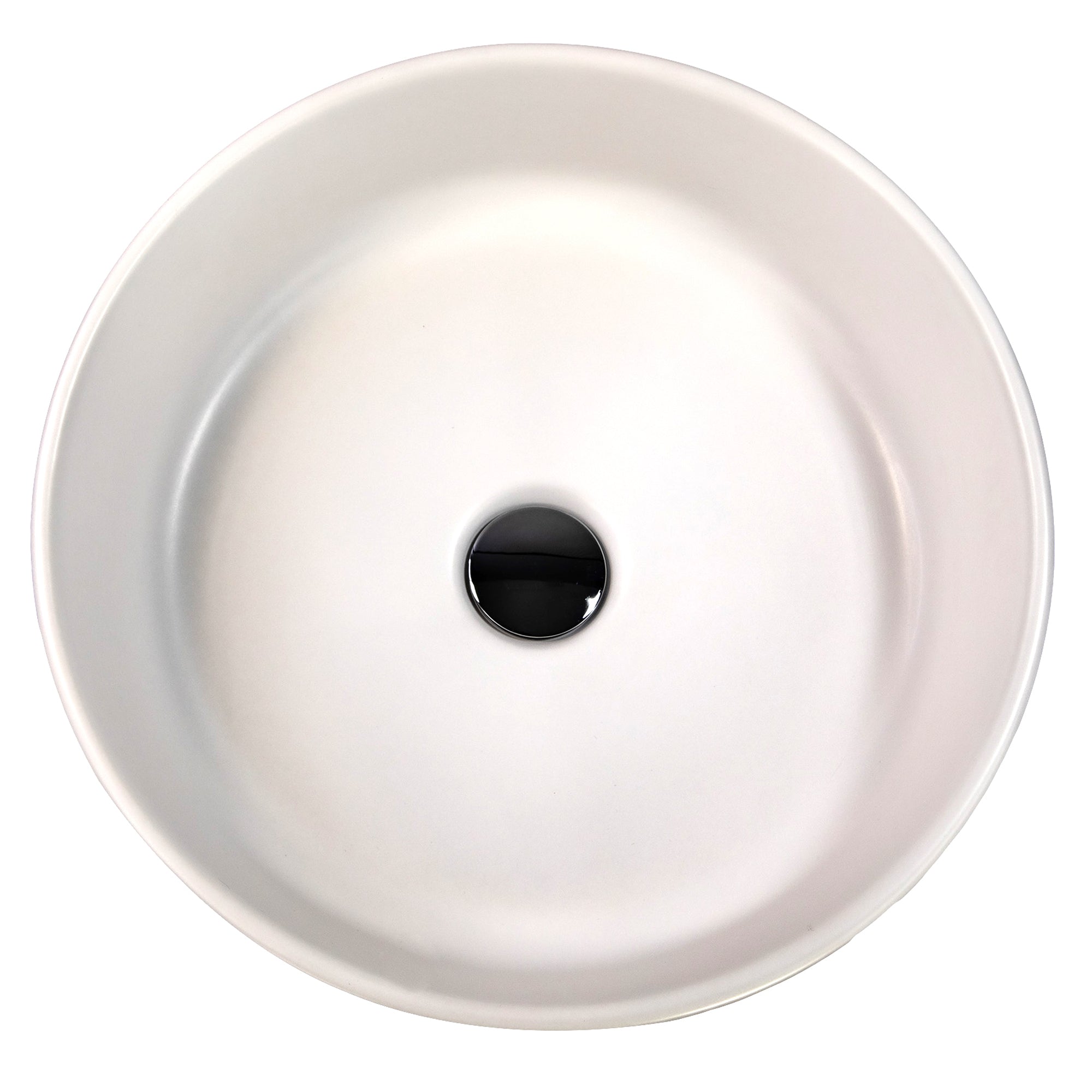 Main Image for Nantucket Sinks Regatta 15.75" Diameter Round Fireclay Bathroom Vessel Sink with Accessories, Matte White, RC4011MW