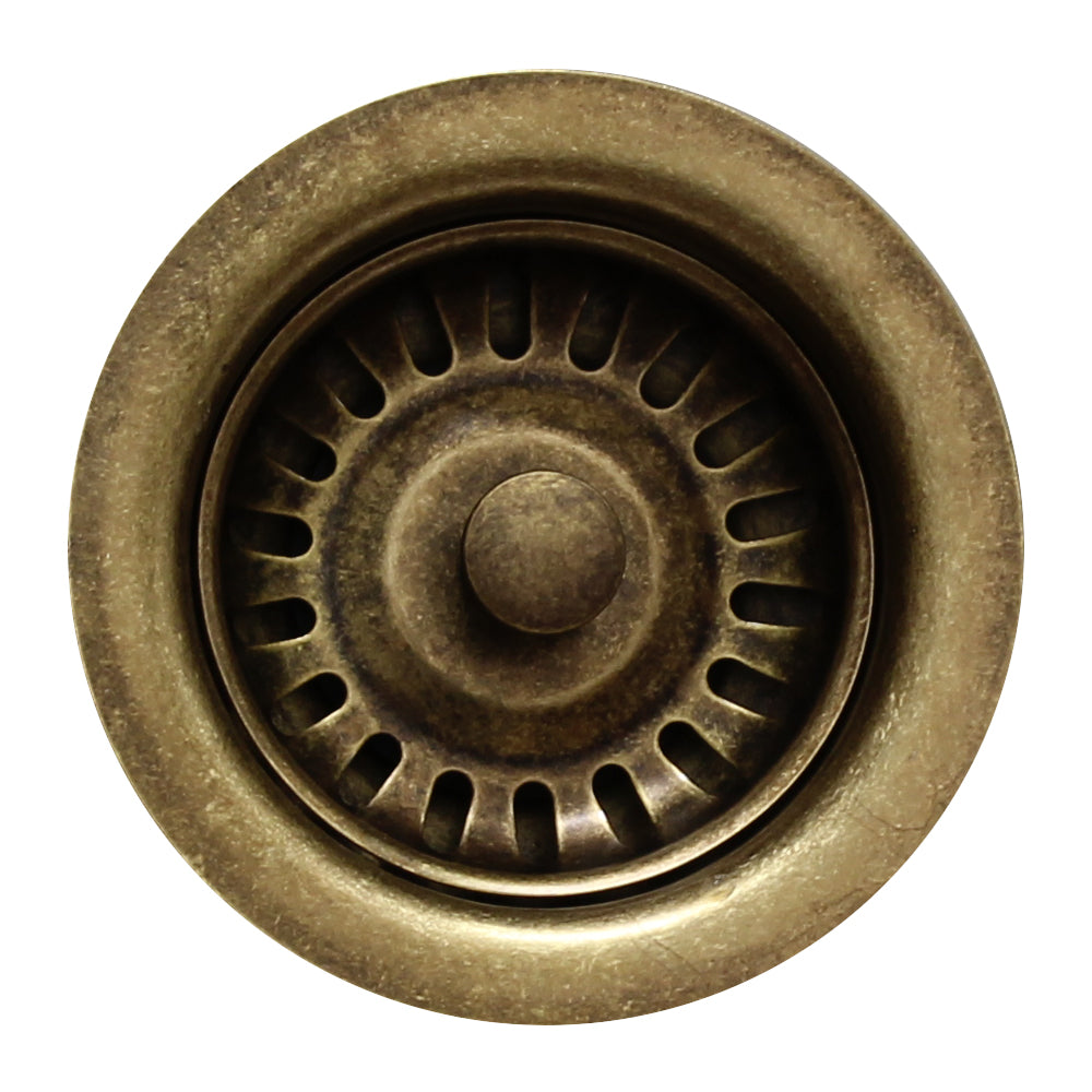 Alternate Image for Whitehaus 3 1/2'' Fireclay Sink Brass Basket Strainer, RNW35