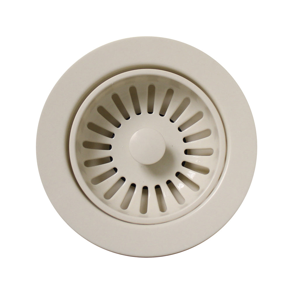 3 1/2" Basket Strainer for Deep Fireclay Application, Biscuit, RNW50L-BI
