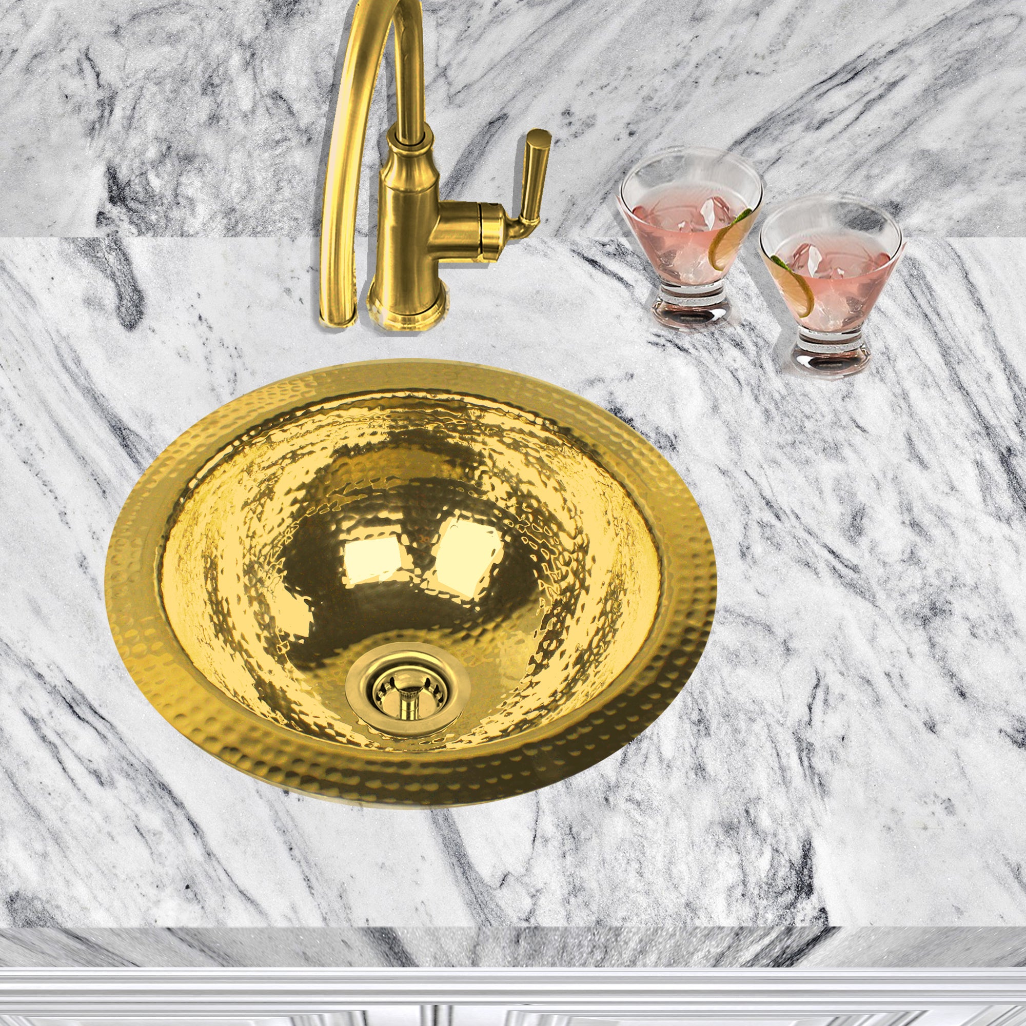 Alternate Image for Nantucket Sinks Brightwork Home 13" Brass Bar Sink, Polished, ROB