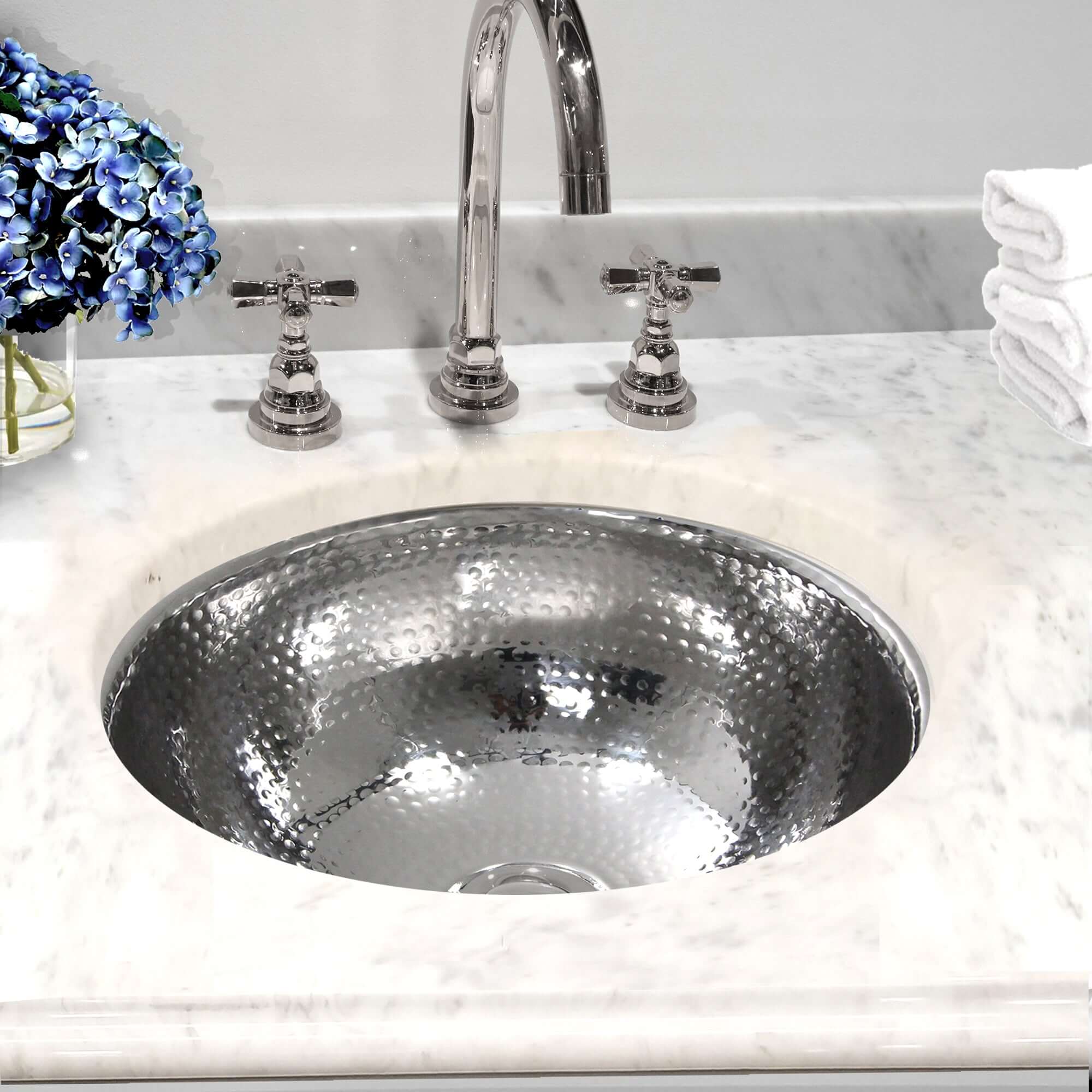 Alternate Image for Nantucket Sinks Brightwork Home 13" Stainless Steel Bathroom Sink, ROS-OF