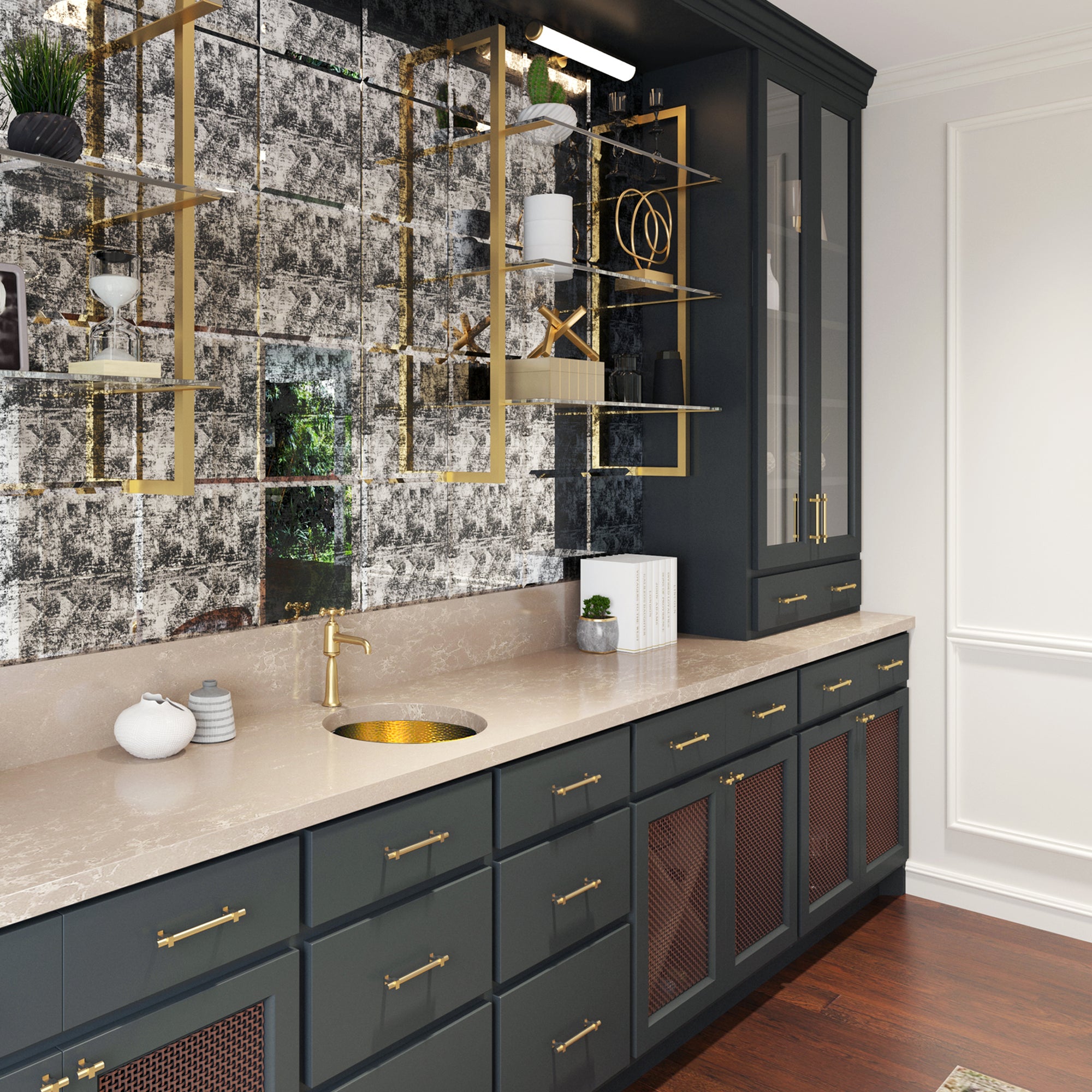 Alternate Image for Nantucket Sinks Brightwork Home 15" Round Brass Bar/Kitchen Sink, RS15-UB