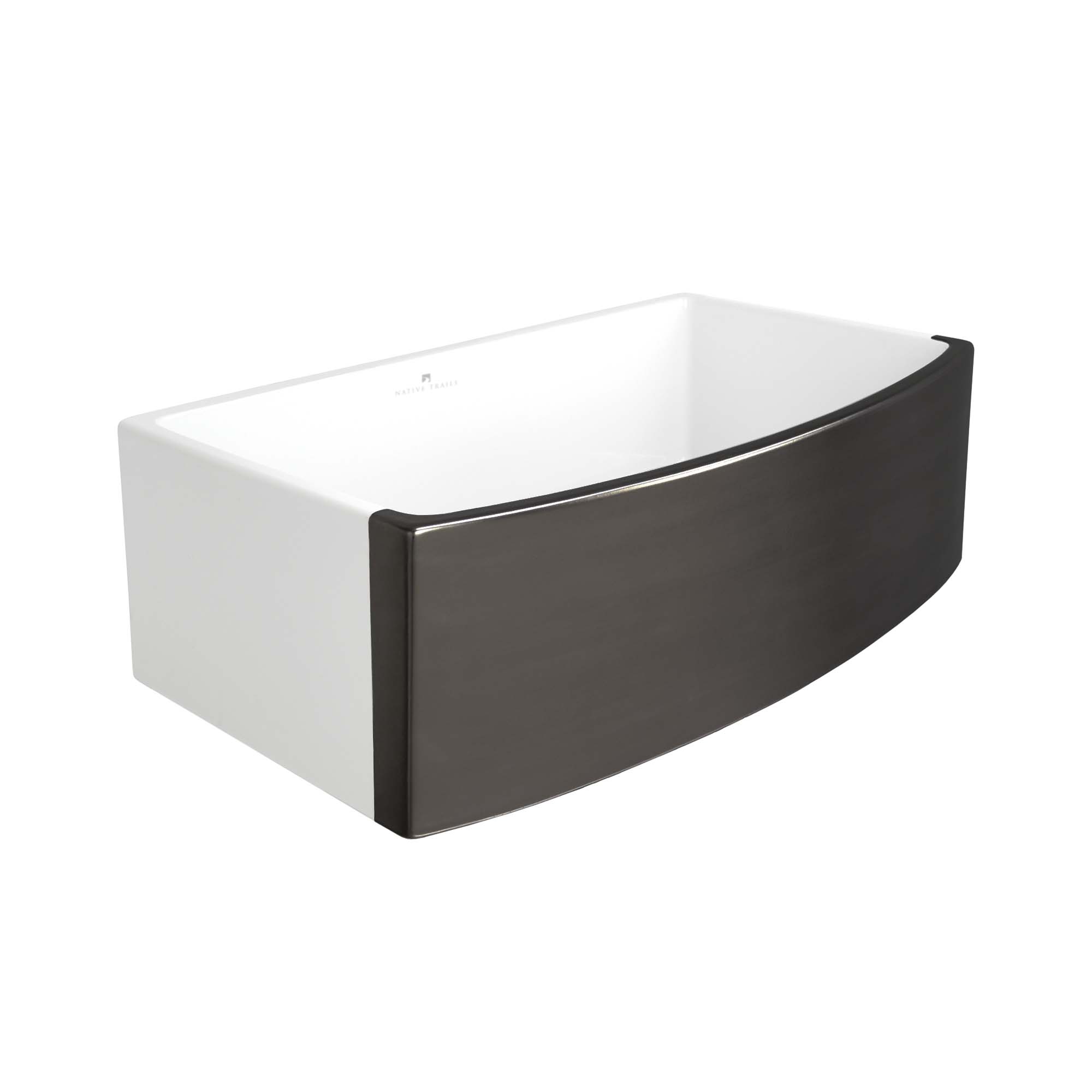 Native Trails Rendezvous 33" Fireclay Farmhouse Sink, Gunmetal, PMK3320-M