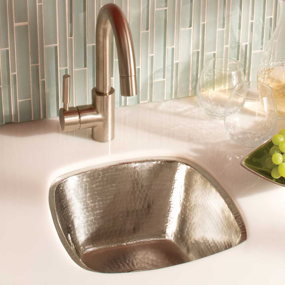 Native Trails Rincon 13" Nickel Bar/Prep Sink, Brushed Nickel, CPS547