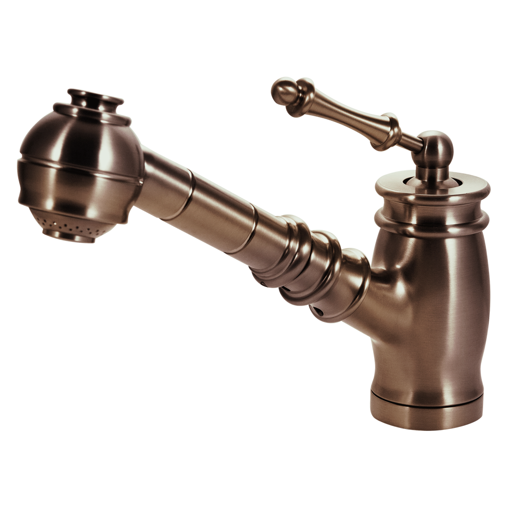 Alternate Image for Houzer Scepter Pull Out Solid Brass Kitchen Faucet Antique Copper, SCEPO-263-AC