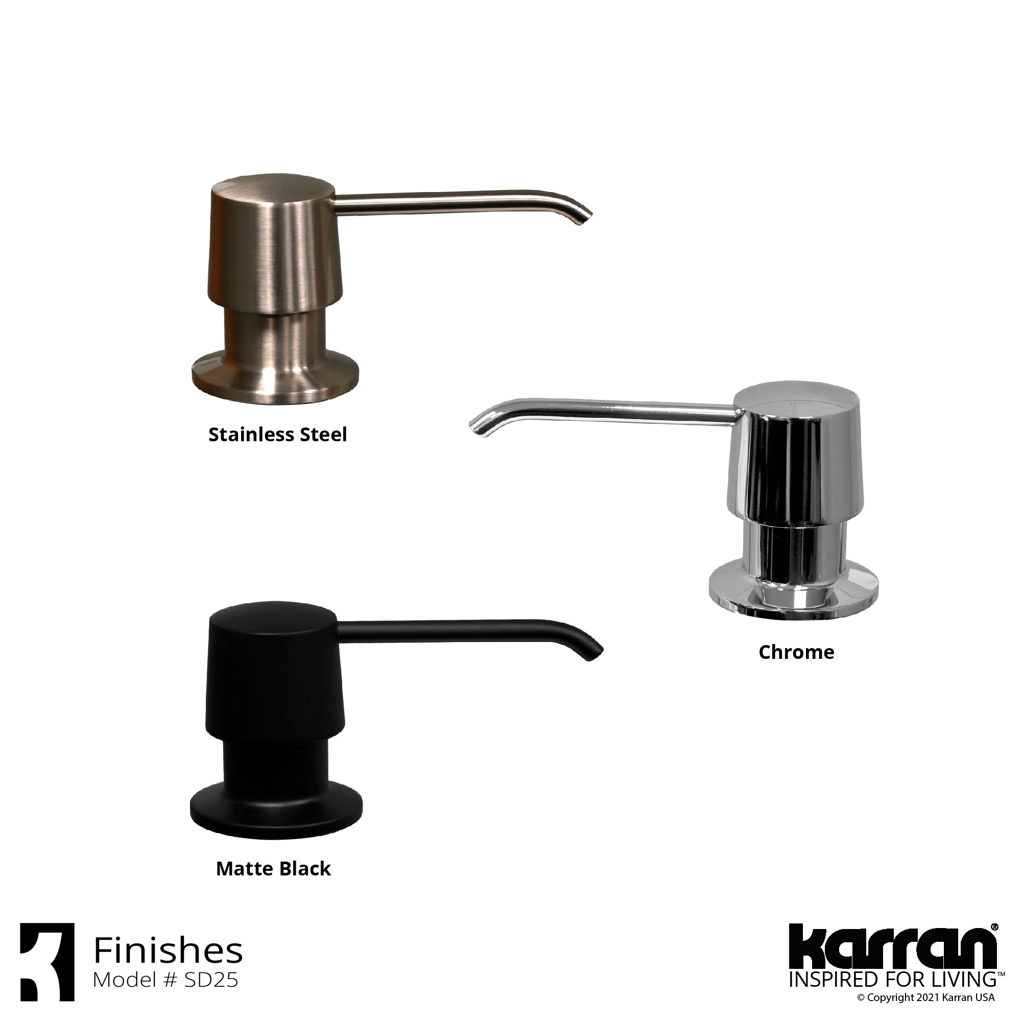 Alternate Image for Karran SD25 Kitchen Soap/Lotion Dispenser in Chrome, SD25C