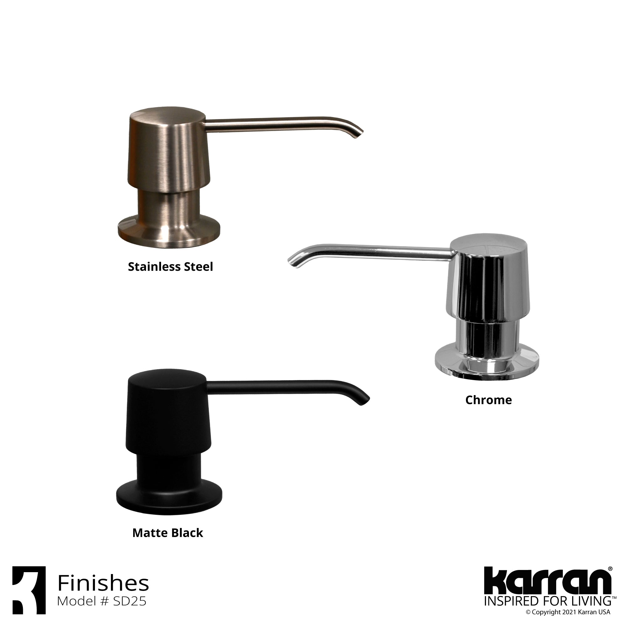 Alternate Image for Karran SD25 Kitchen Soap/Lotion Dispenser in Stainless Steel, SD25SS