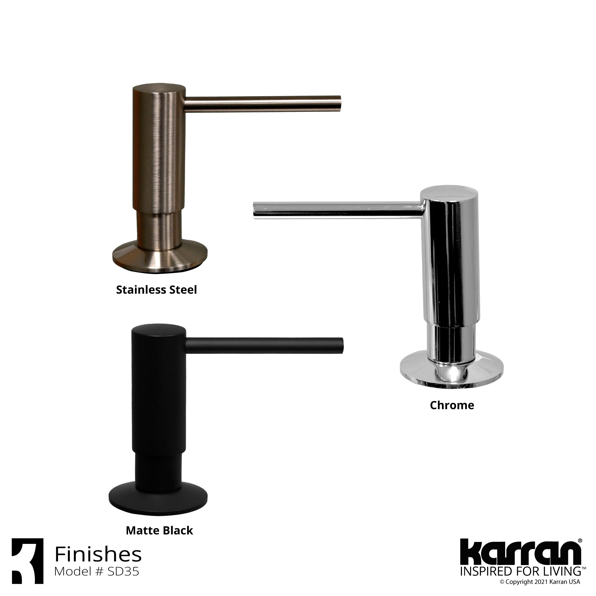 Alternate Image for Karran SD35 Kitchen Soap/Lotion Dispenser in Matte Black, SD35MB