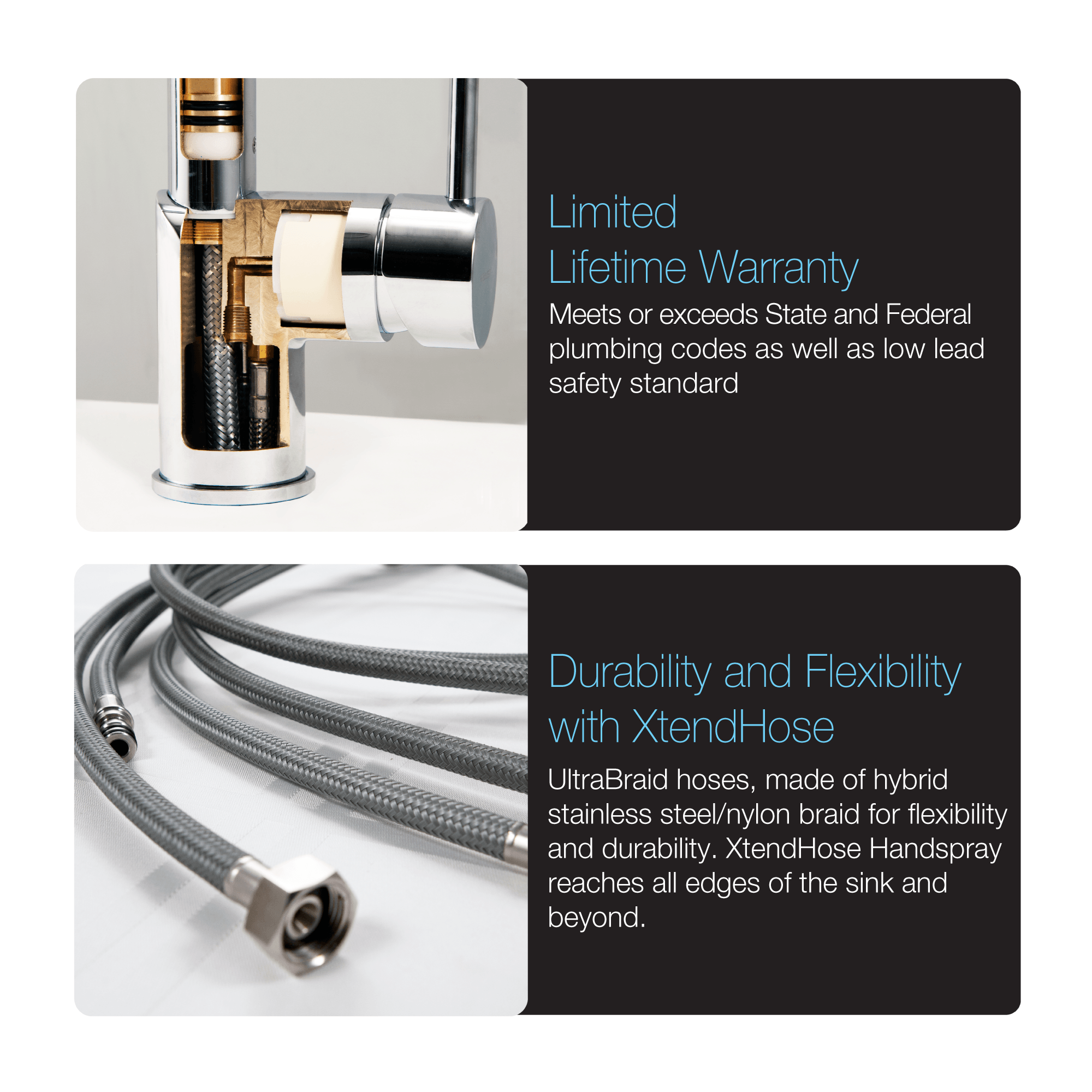 Alternate Image for Houzer Soma 1.75 GPM Lever Brass Kitchen Faucet, Pull Down, Matte Black, SOMPD-669-MB