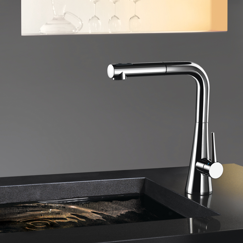 Alternate Image for Houzer Soma Pull Out Kitchen Faucet Oil Rubbed Bronze, SOMPO-665-OB