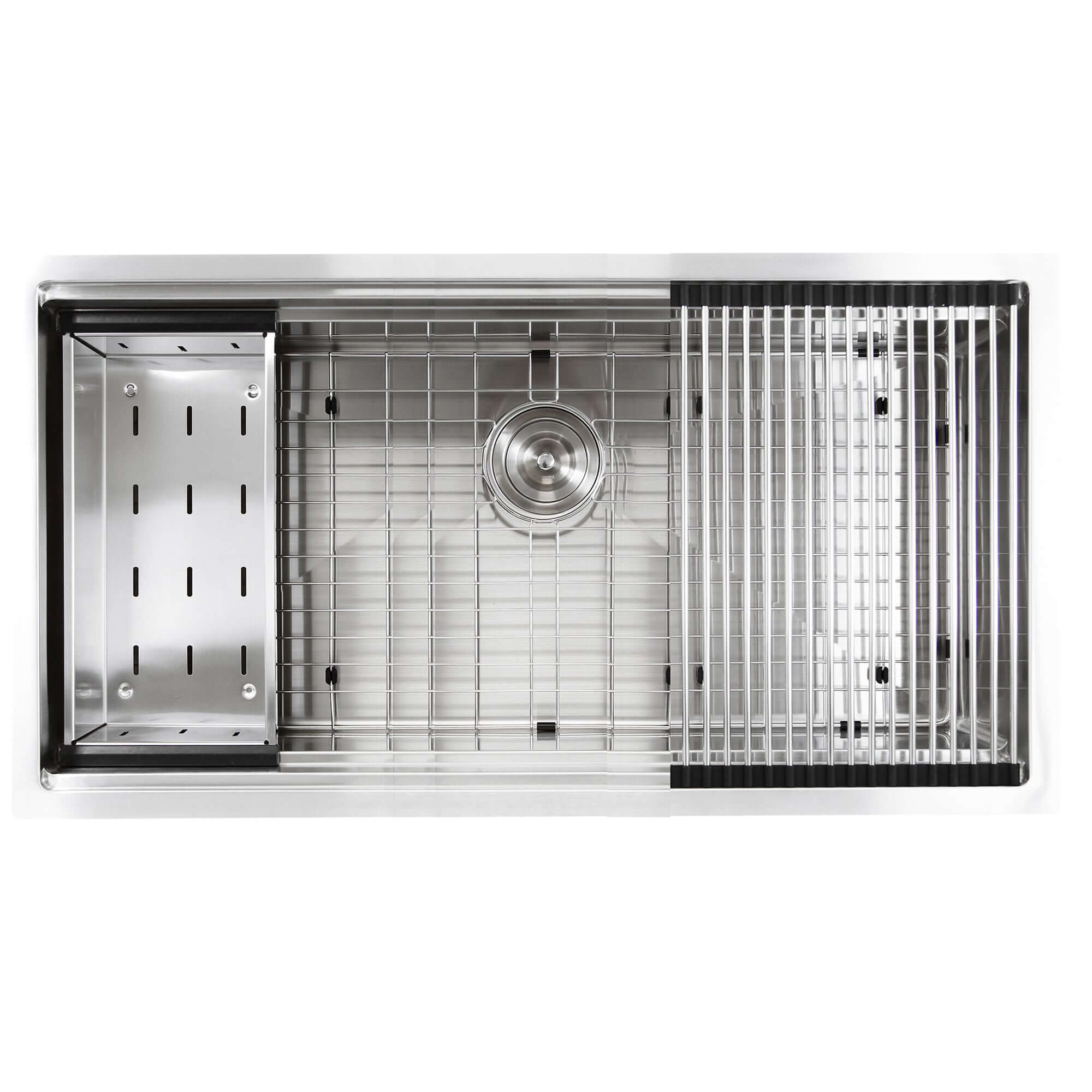 Alternate Image for Nantucket Sinks Pro Series 36" Undermount 304 Stainless Steel Kitchen Sink with Accessories, SR-PS-3620-16