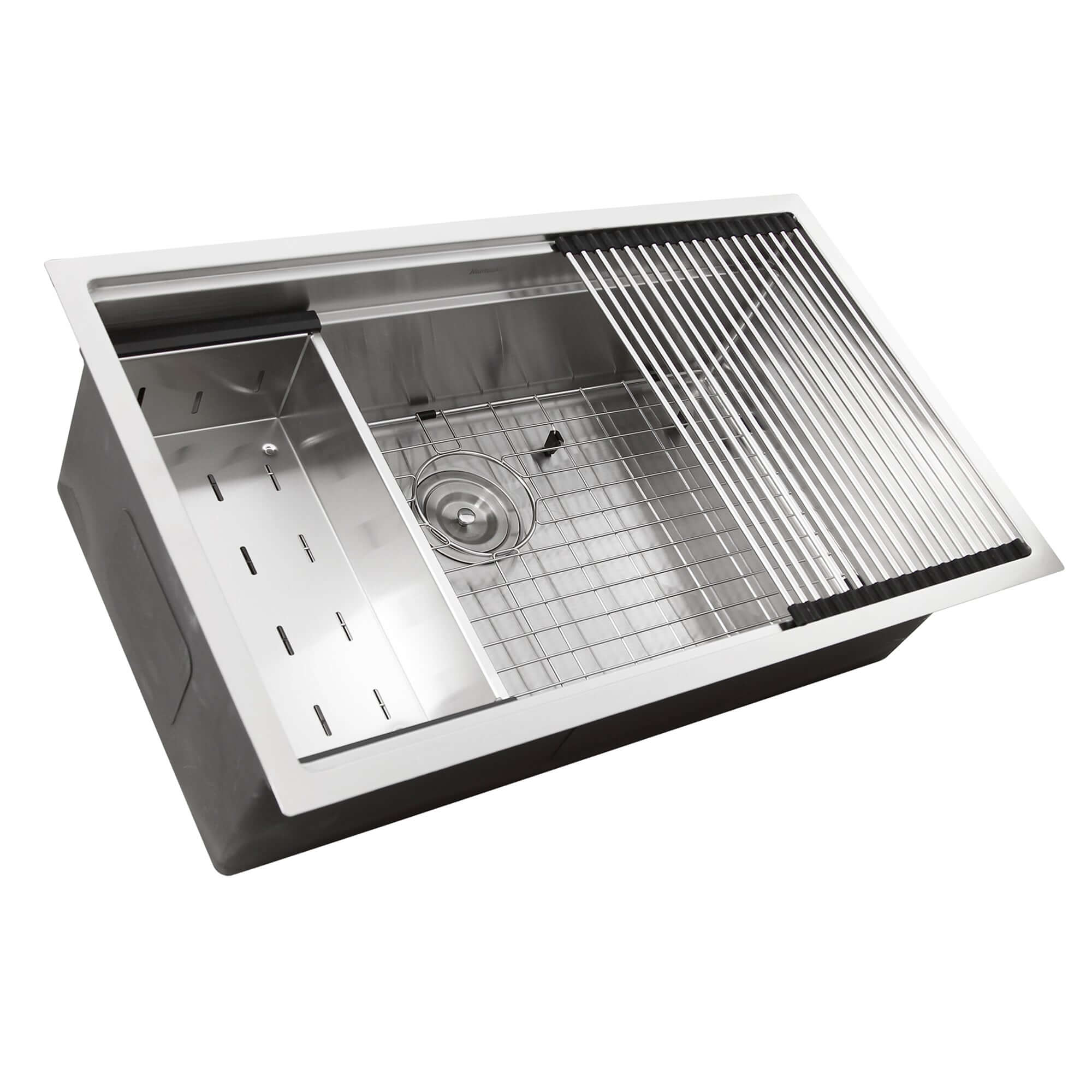 Alternate Image for Nantucket Sinks Pro Series 36" Undermount 304 Stainless Steel Kitchen Sink with Accessories, SR-PS-3620-16