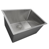 Nantucket Sinks Pro Series 23" Undermount 304 Stainless Steel Laundry/Utility Sink with Accessories, SR2318-12-16