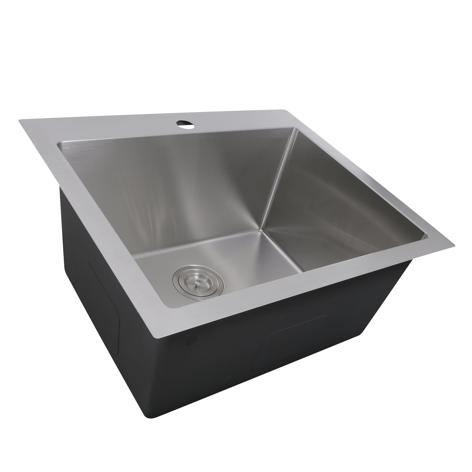 Nantucket Sinks Pro Series 25" Drop In/Topmount 304 Stainless Steel Laundry/Utility Sink with Accessories, SR2522-12-16