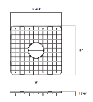 Alternate Image for Latoscana Large Stainless Steel Grid for 33" Fireclay Double Bowl Farmhouse Sink, SSG-LTD3319L