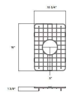 Alternate Image for Latoscana Small Stainless Steel Grid for 33" Fireclay Double Bowl Farmhouse Sink, SSG-LTD3319S